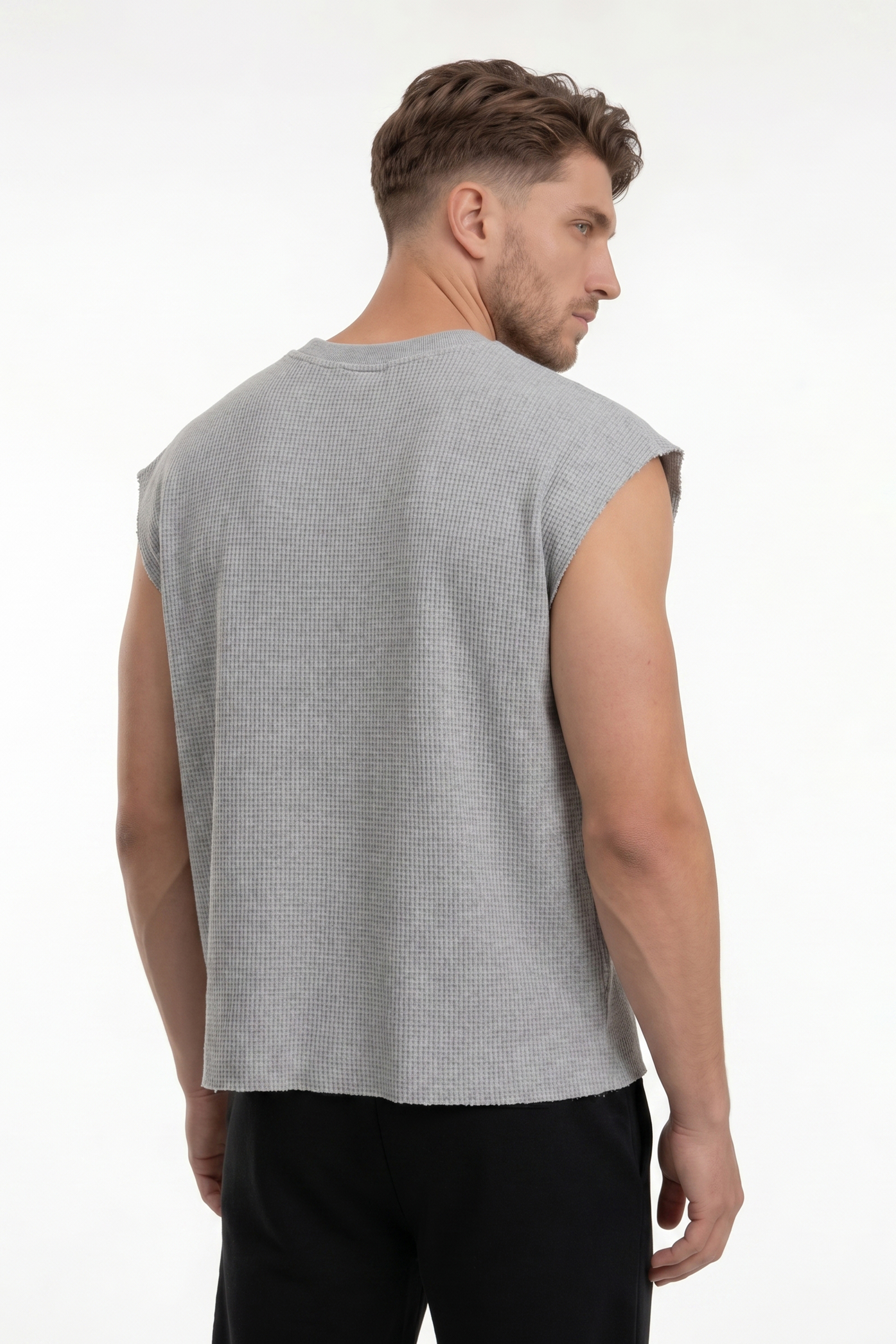 Image of Waffle Tank - Gray