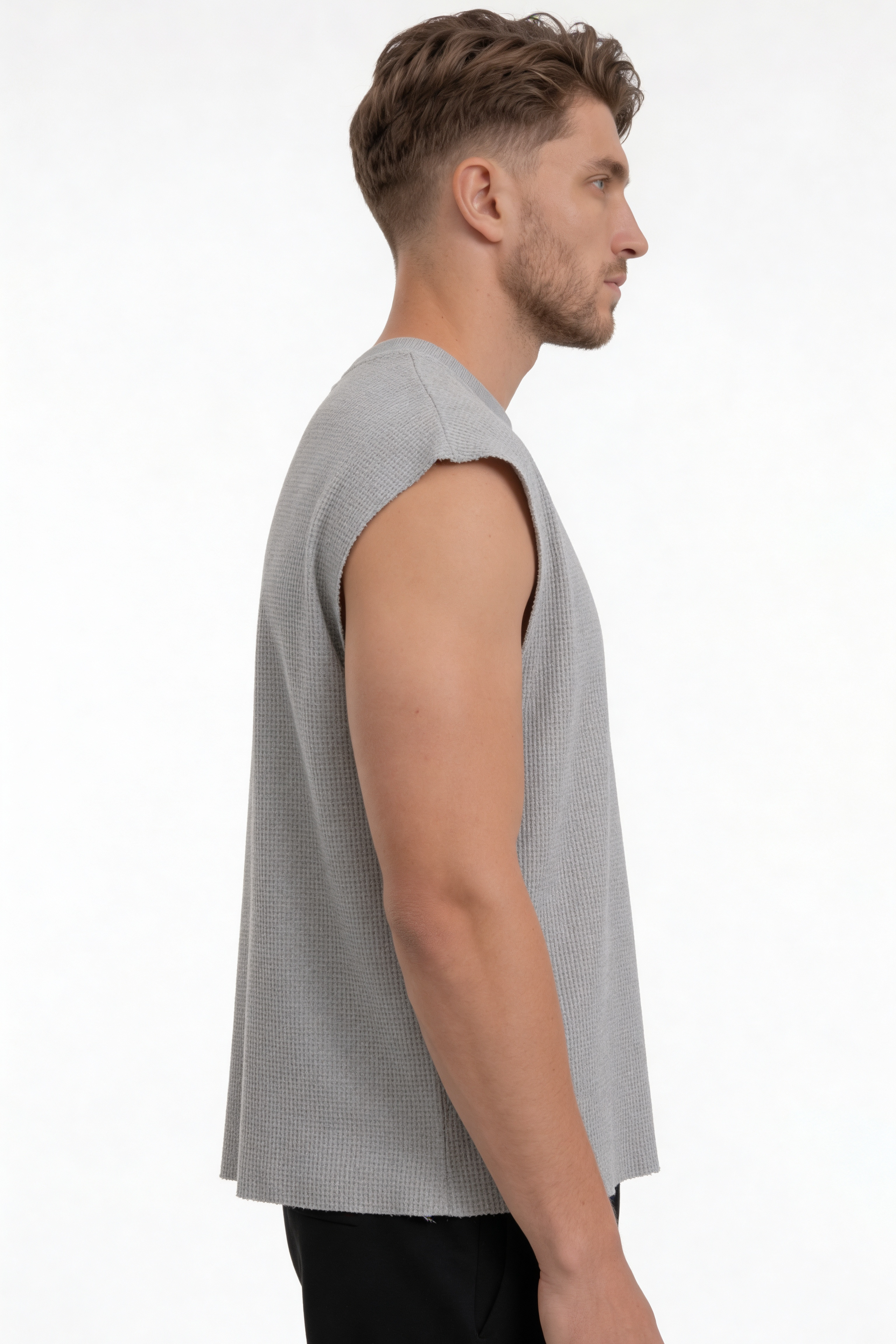 Image of Waffle Tank - Gray