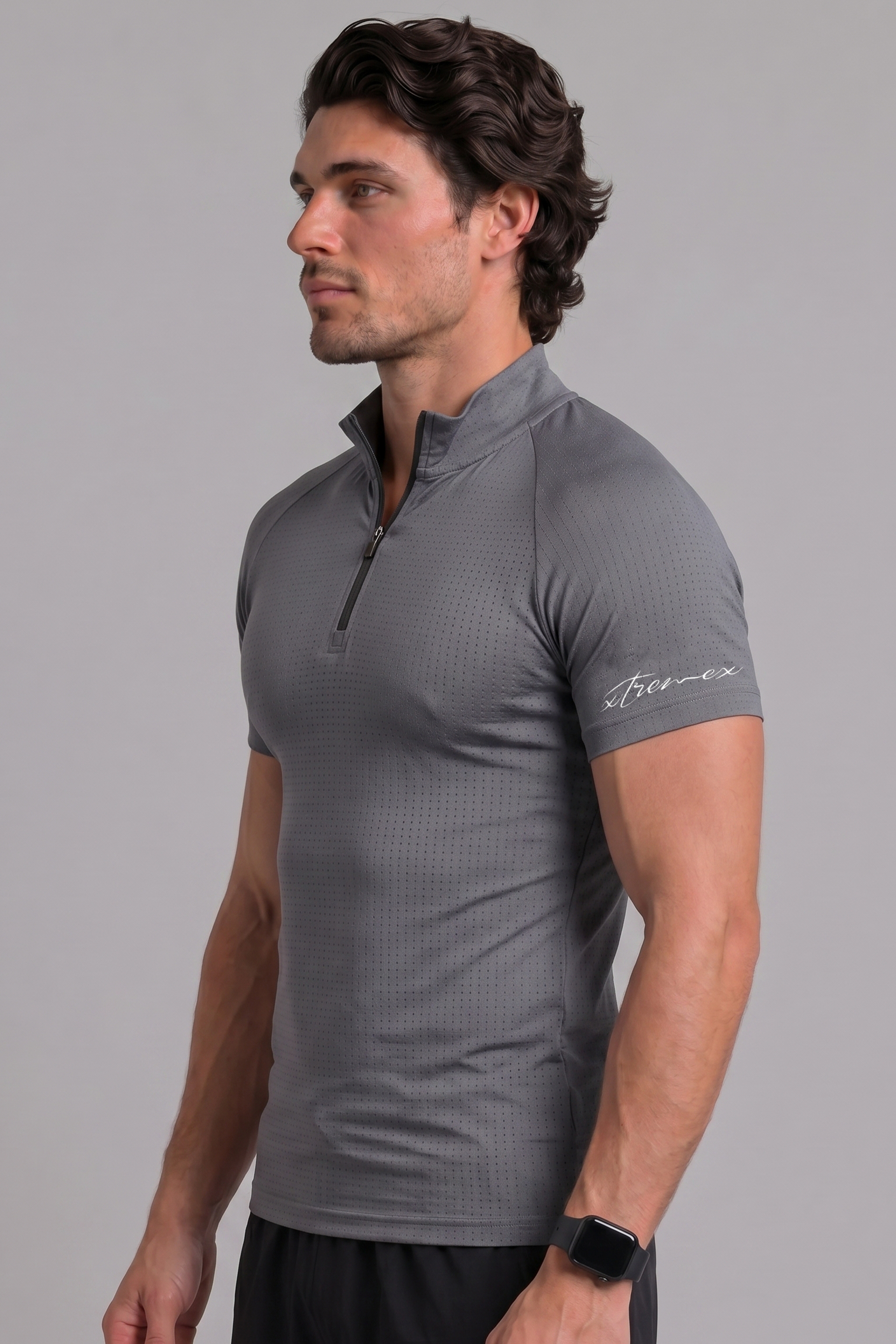 Aero Knit Compression Tshirt Half Sleeve - Grey