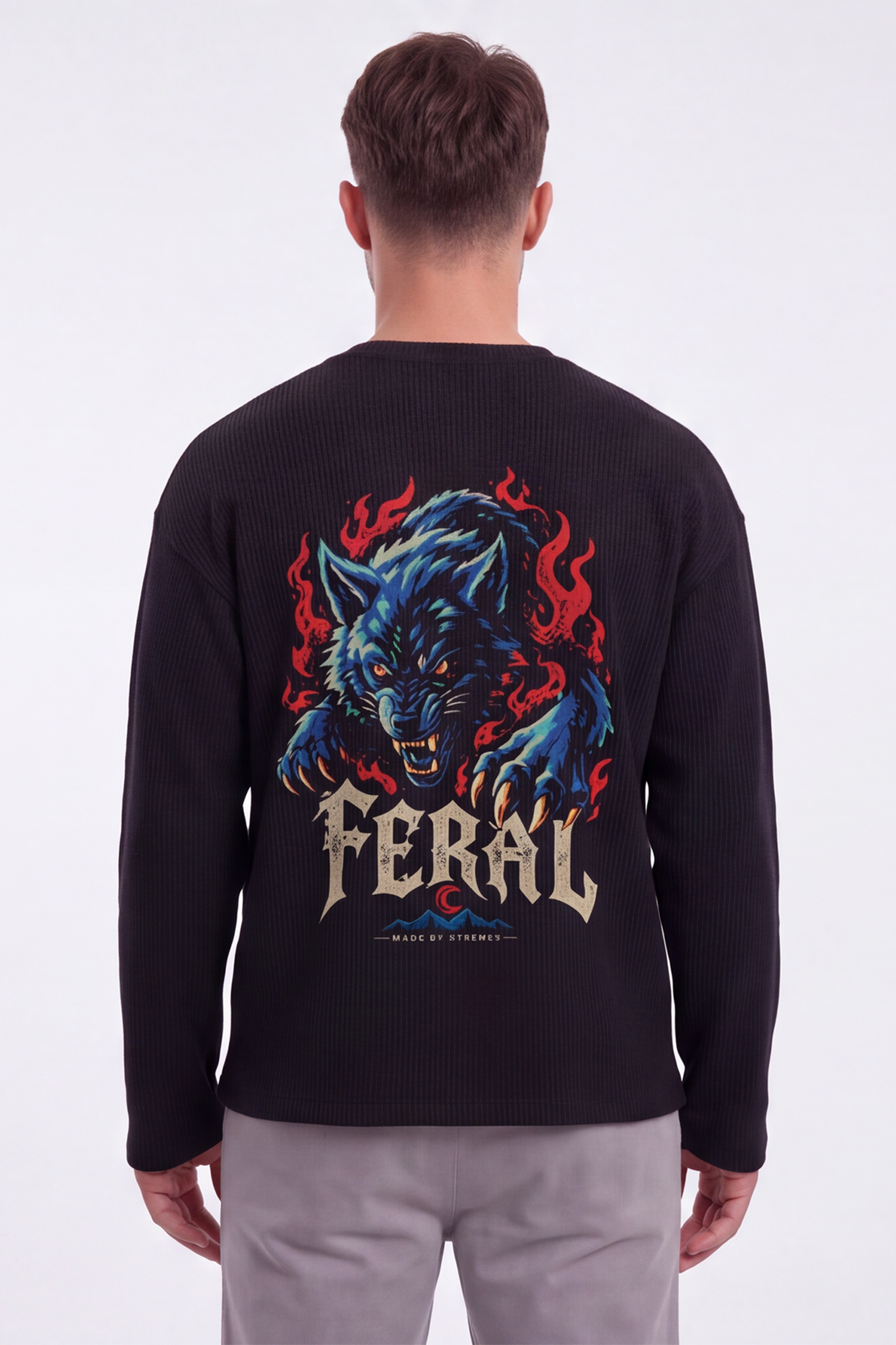 Image of Feral Wolf Waffle T-Shirt