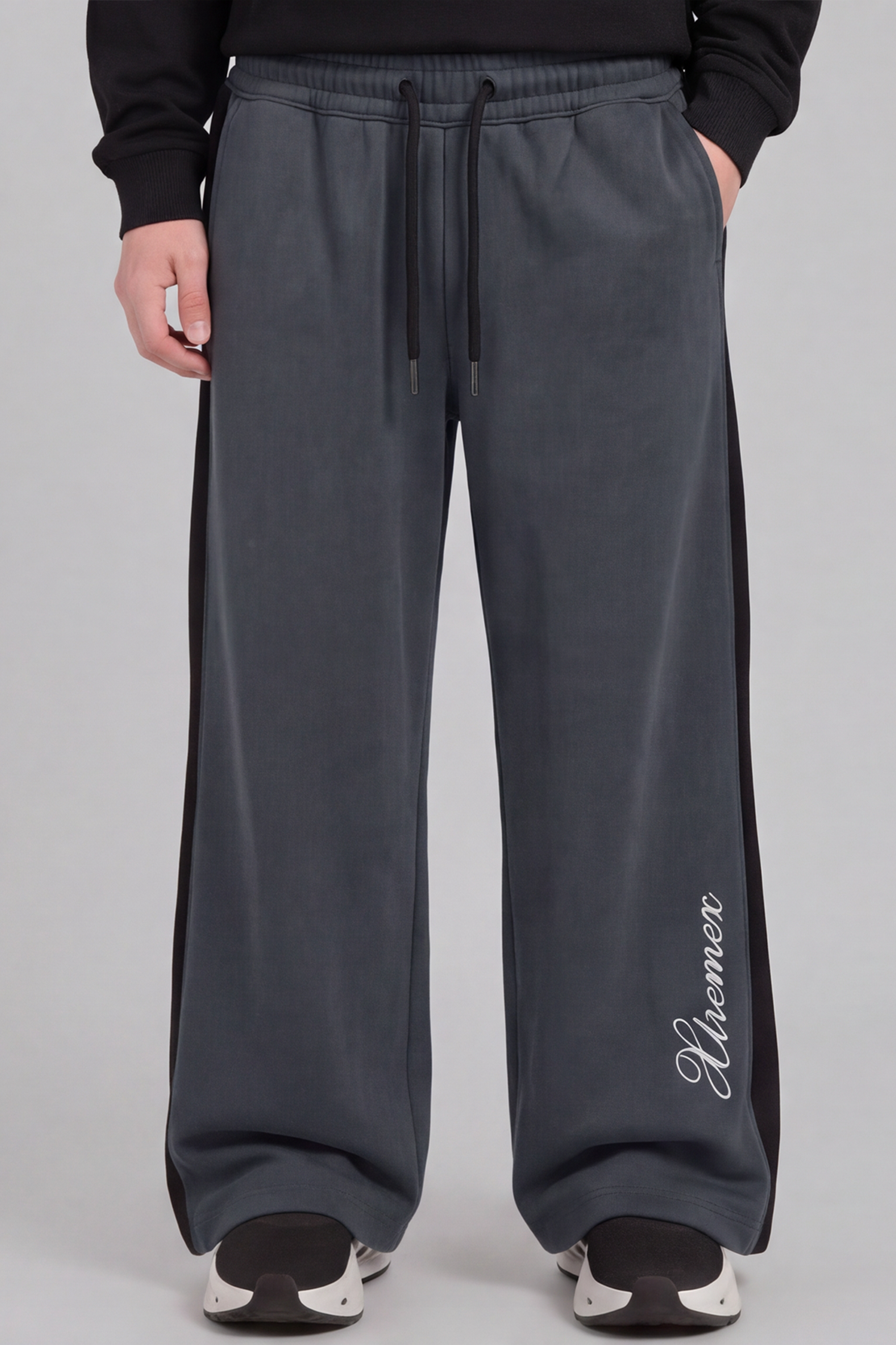 Image of Contrast Stripe Joggers - Gray