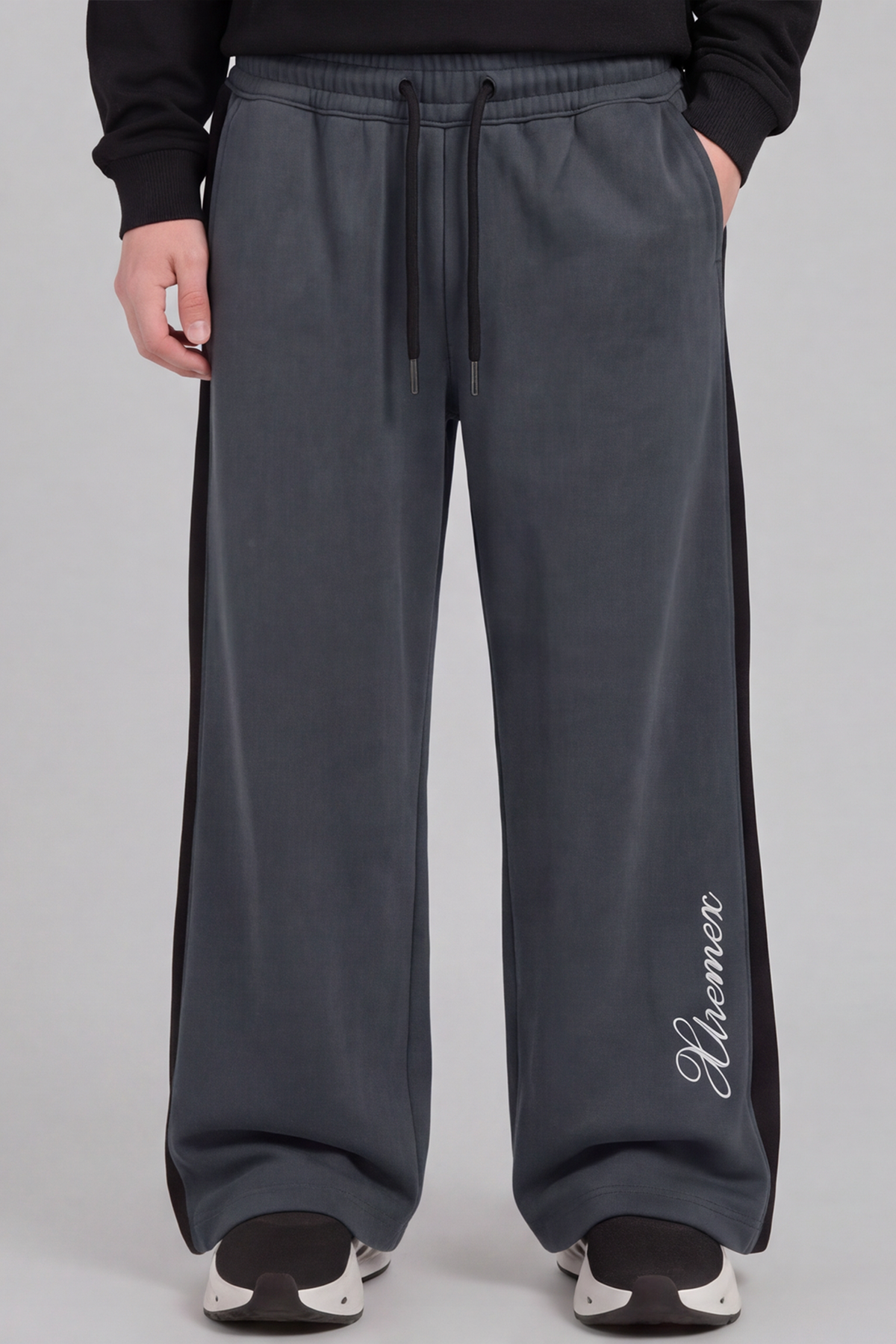 Contrast Stripe Joggers - Gray