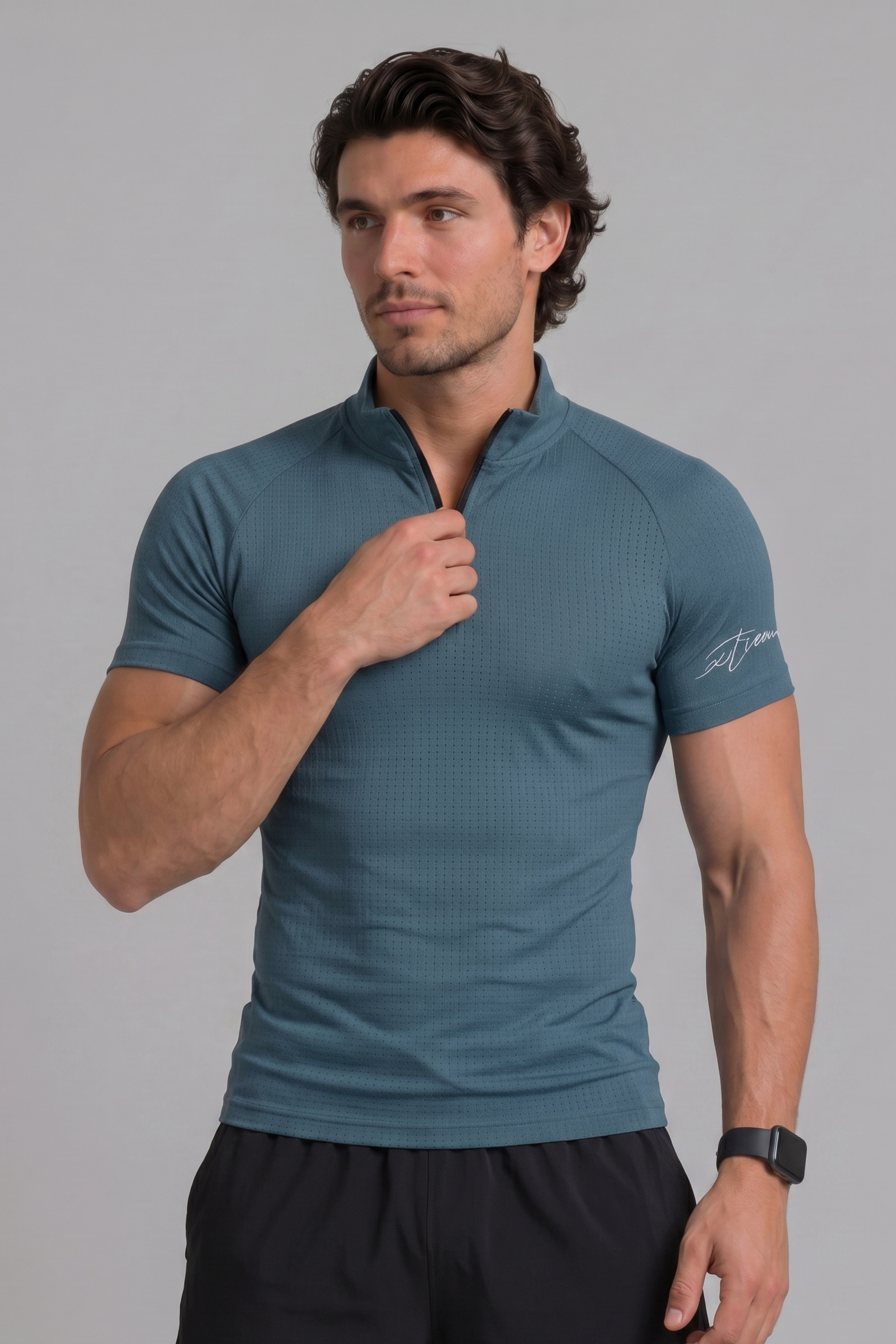 Image of Aero Knit Compression Tshirt Half Sleeve - Teal