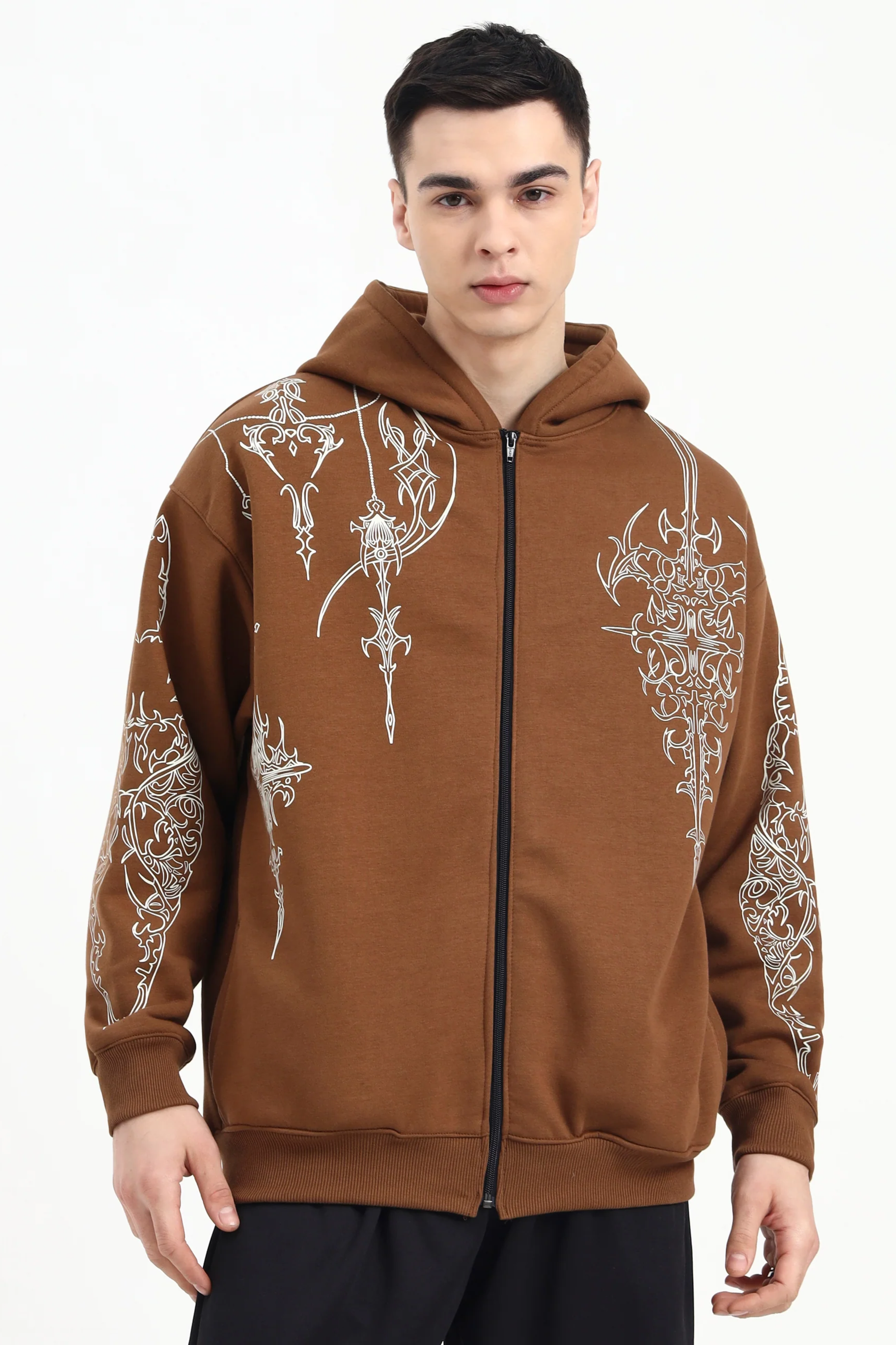 Classic Mark Unisex Oversized Zipper Hoodie