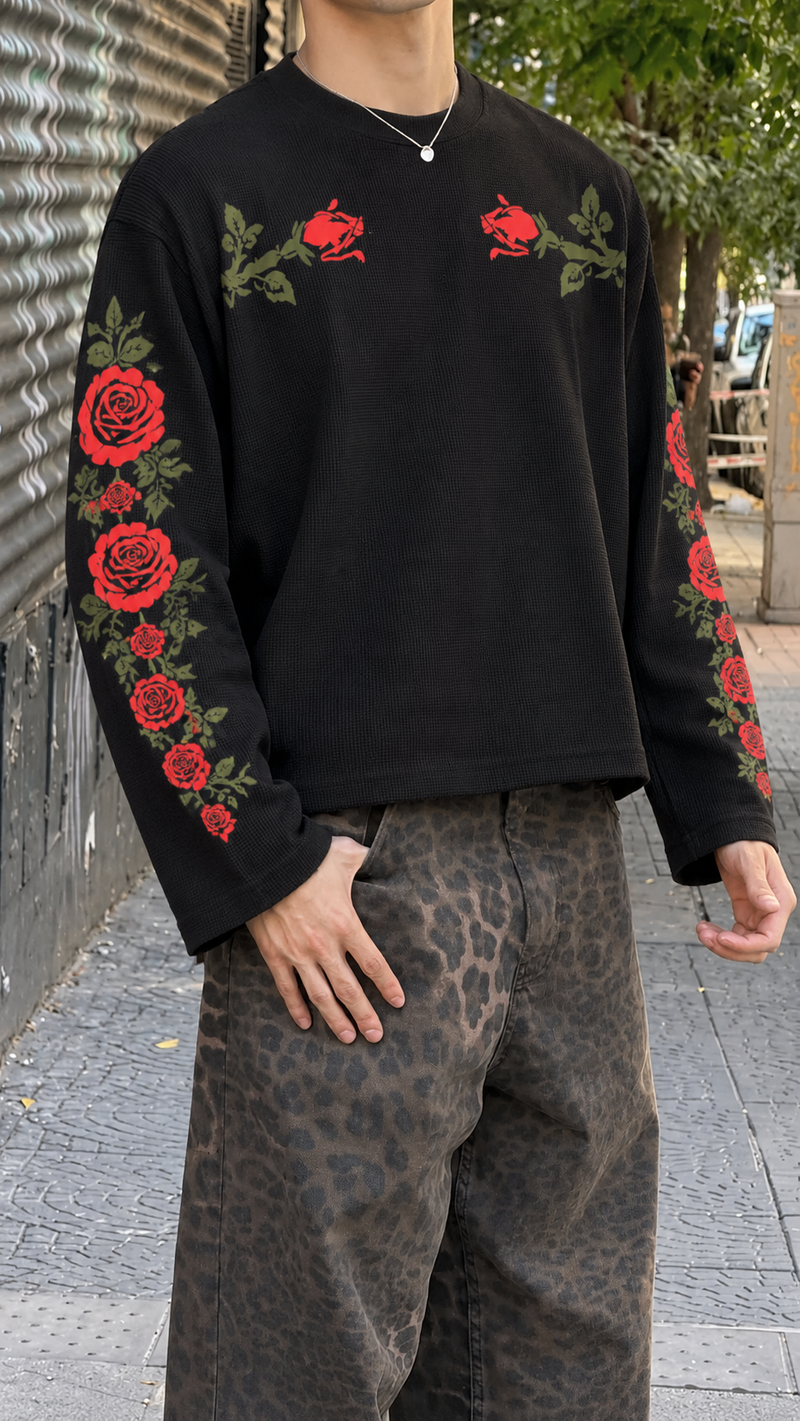 Rose Waffle T-Shirt