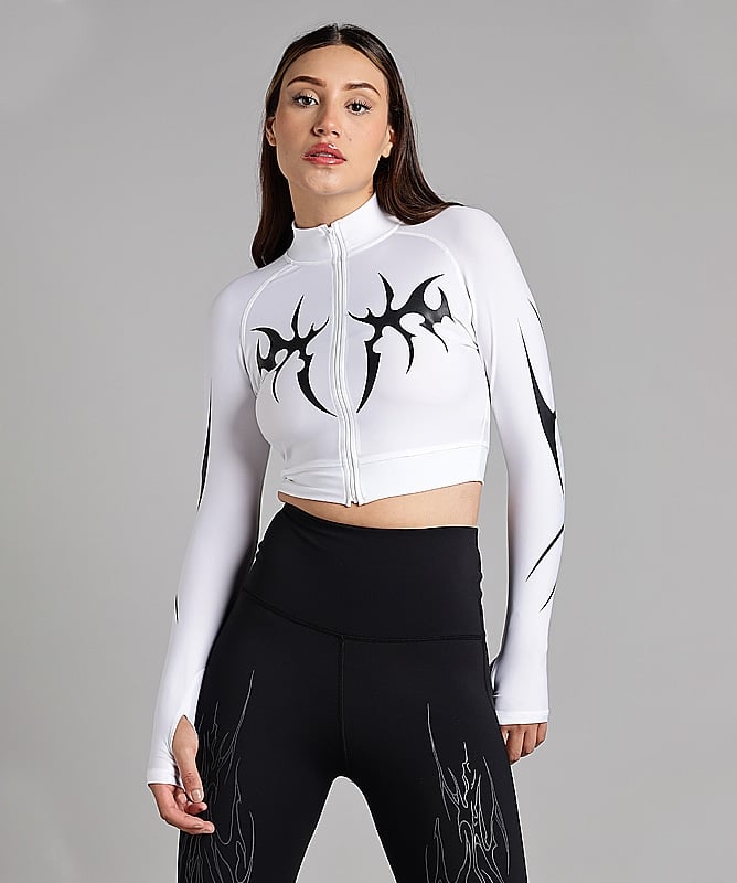 Women Titan Cropped Compression Zipper