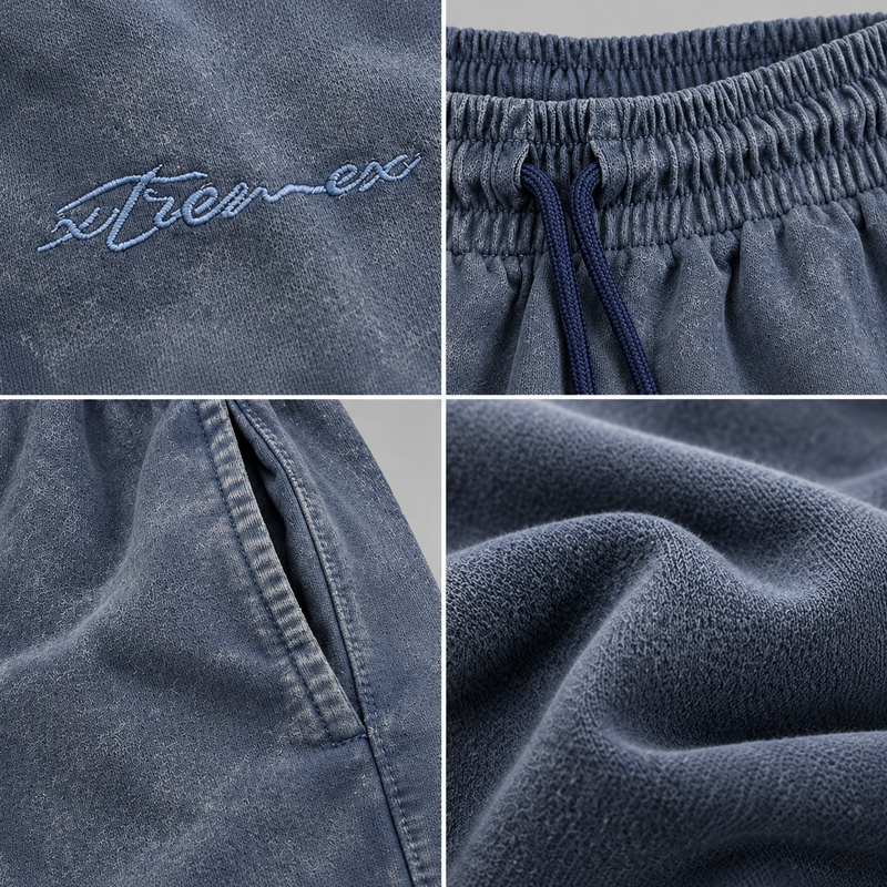 Everyday Acid Wash Joggers - Blue