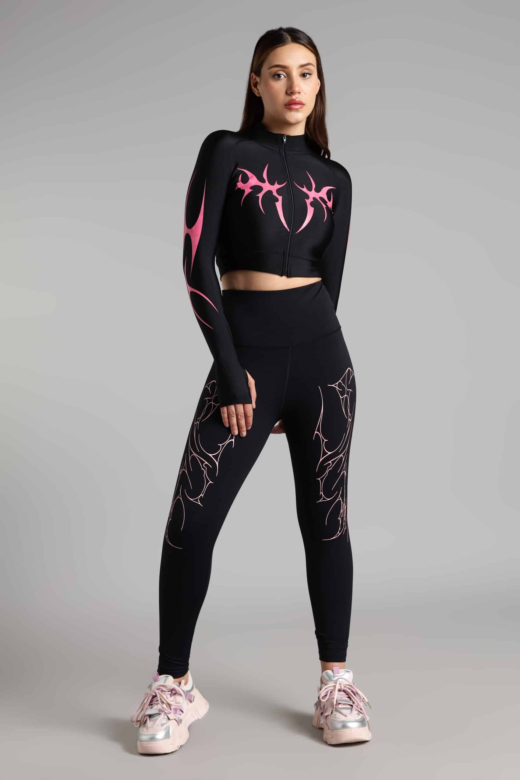 Women Titan Cropped Compression Zipper