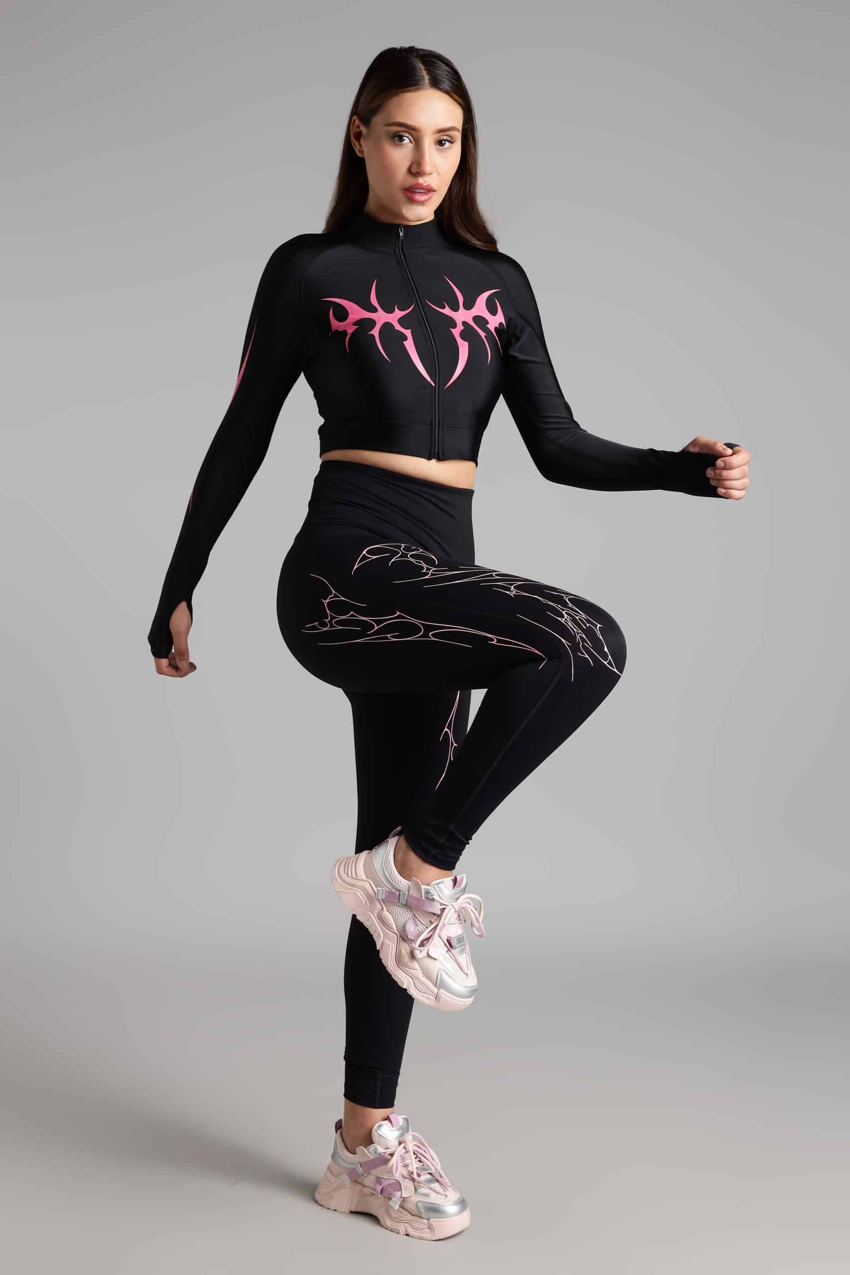 Women Titan Cropped Compression Zipper