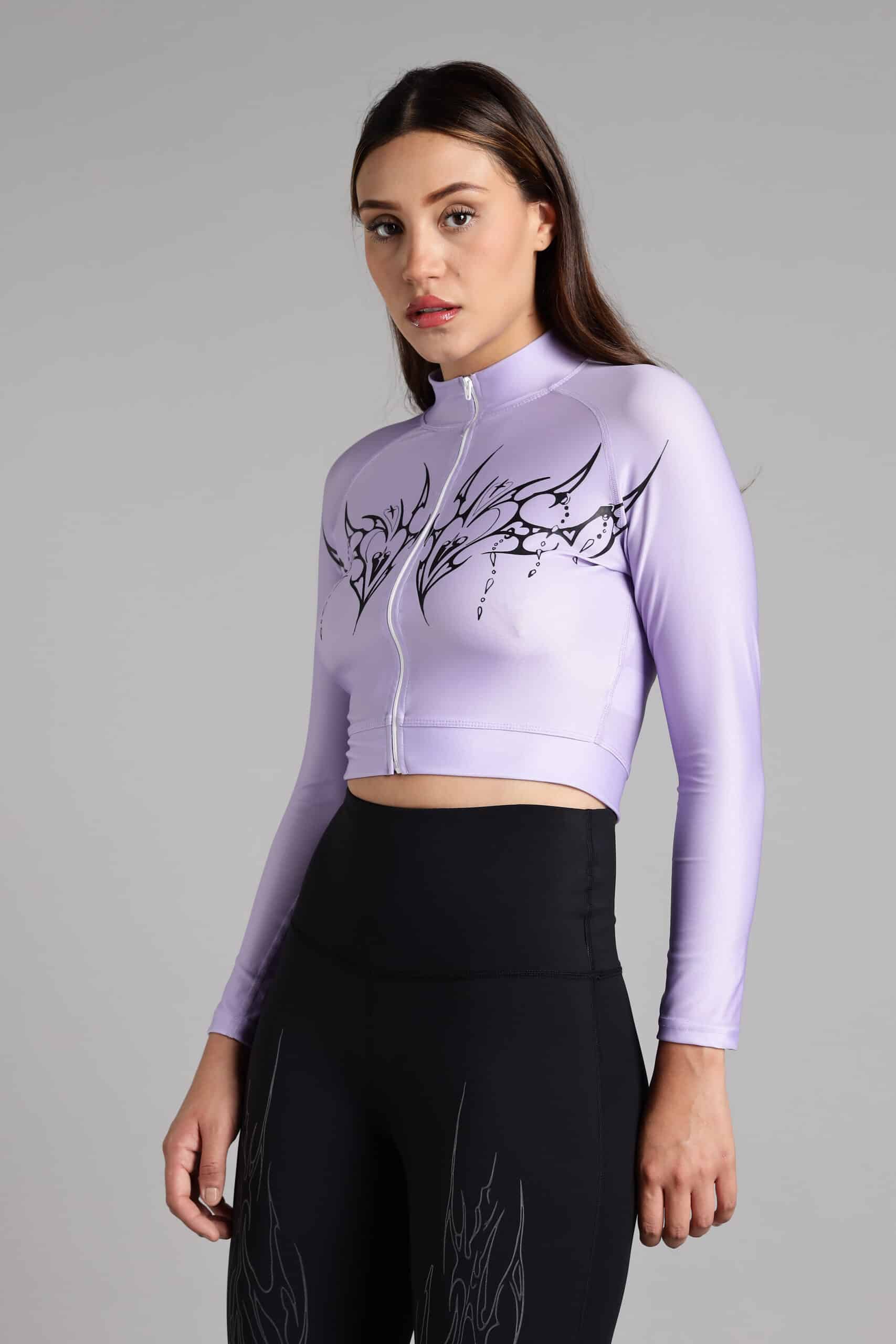 Women Grace Cropped Compression Zipper
