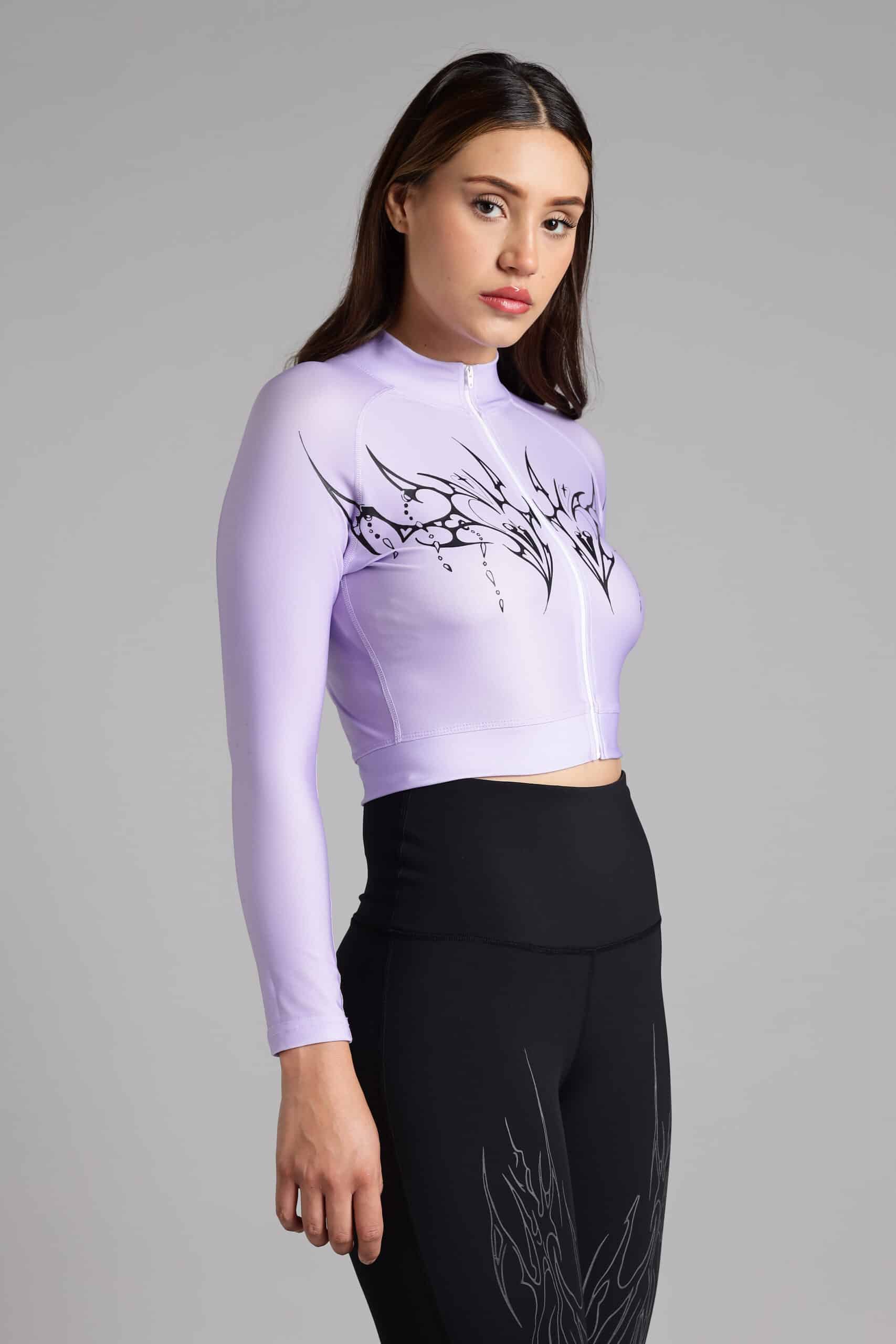 Women Grace Cropped Compression Zipper
