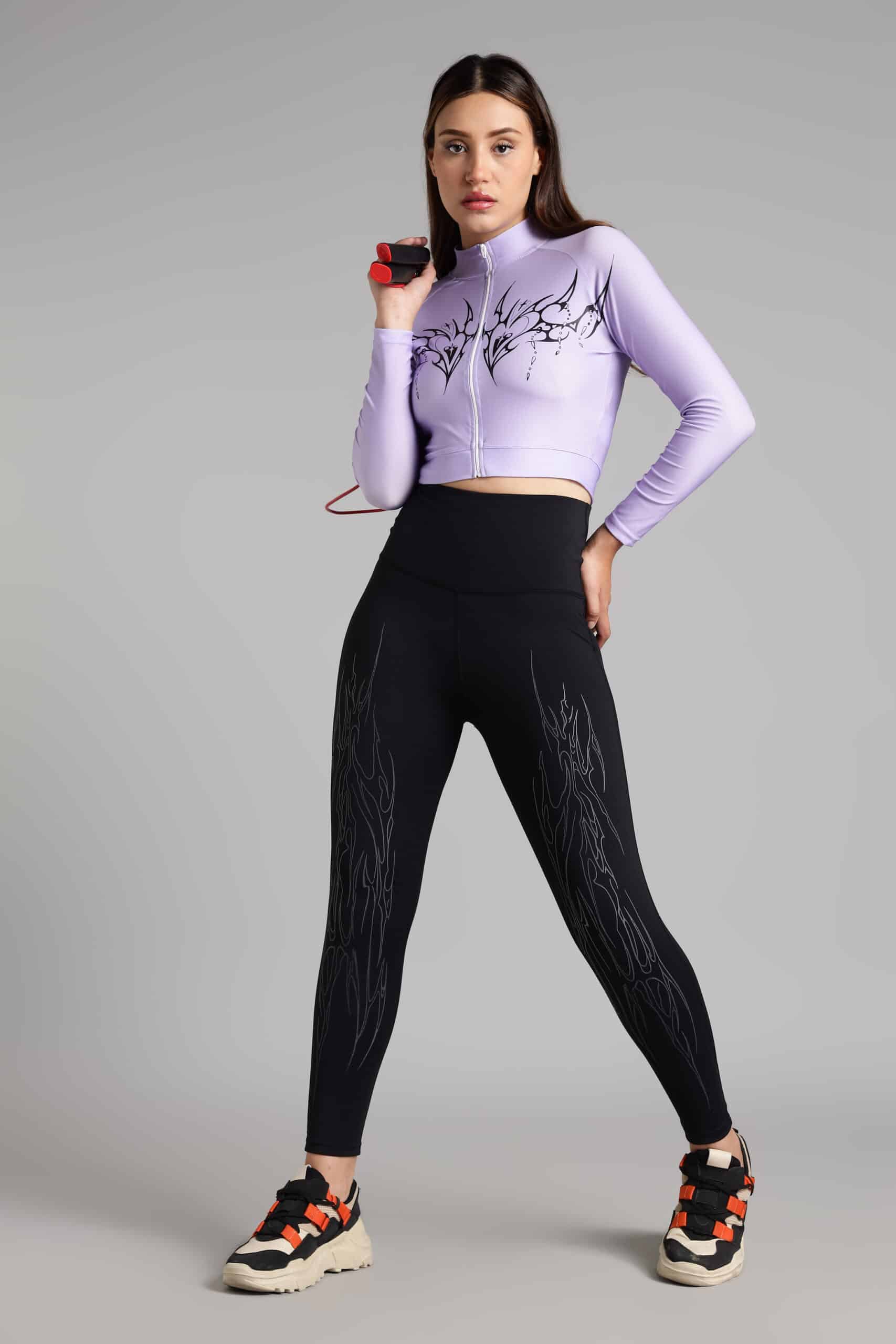 Women Grace Cropped Compression Zipper