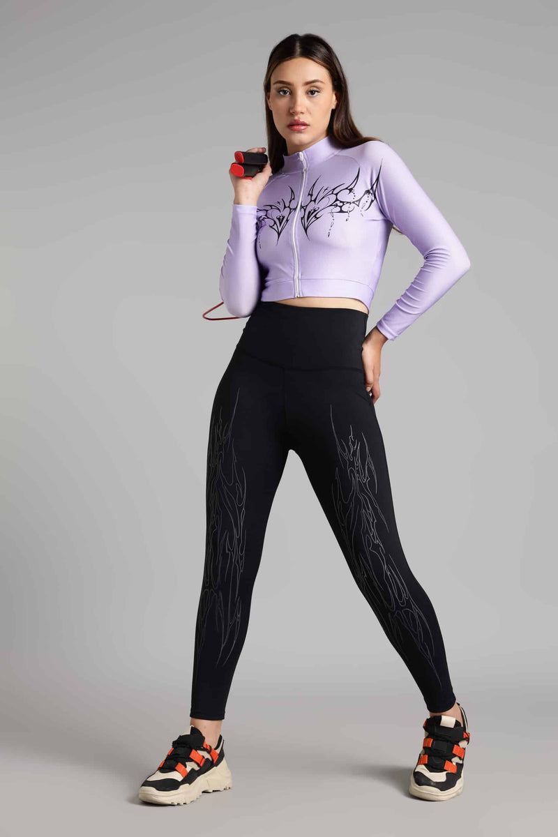 Women Grace Cropped Compression Zipper