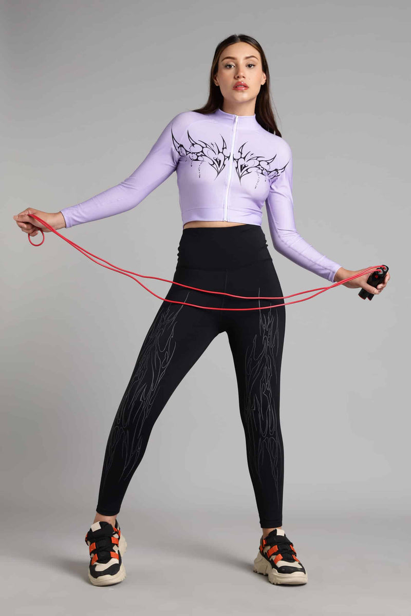 Women Grace Cropped Compression Zipper