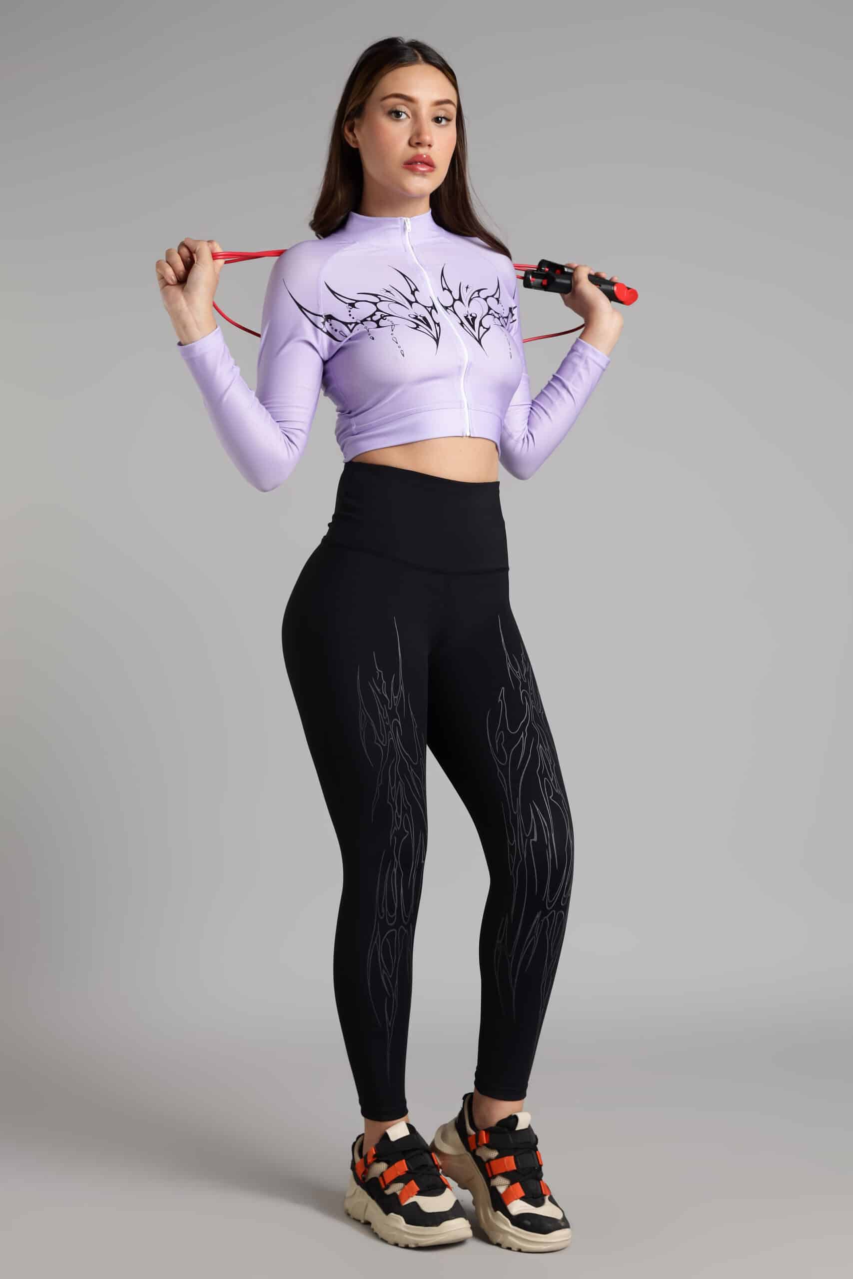 Women Grace Cropped Compression Zipper