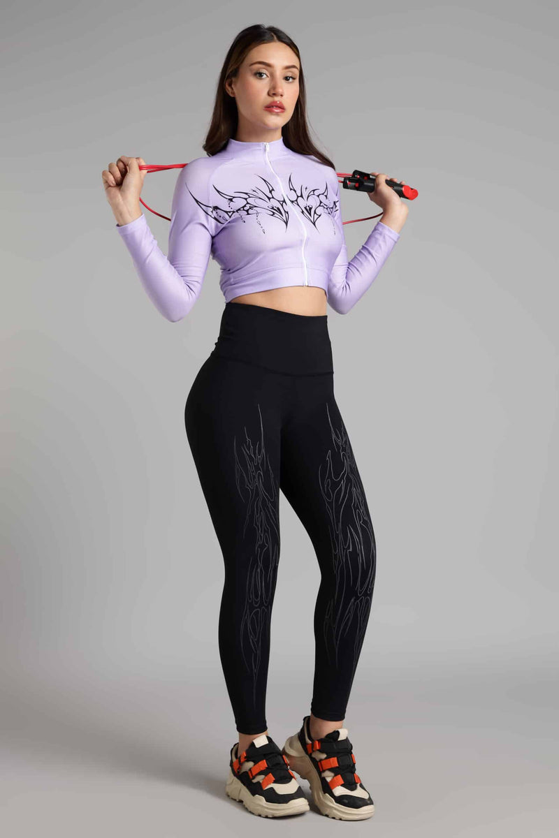 Women Grace Cropped Compression Zipper