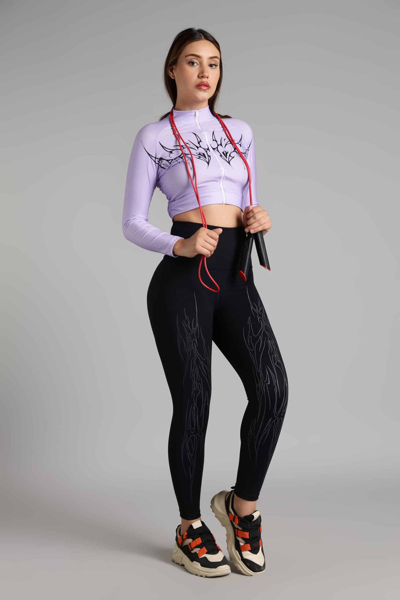 Women Grace Cropped Compression Zipper