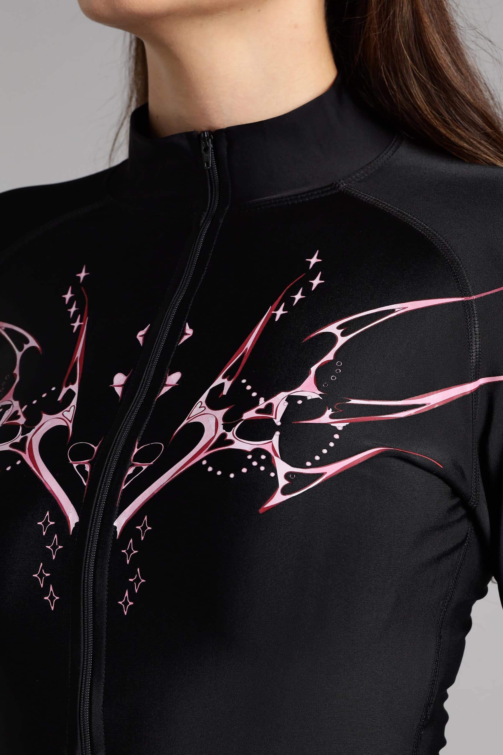 Image of Women Blaze Cropped Compression Zipper