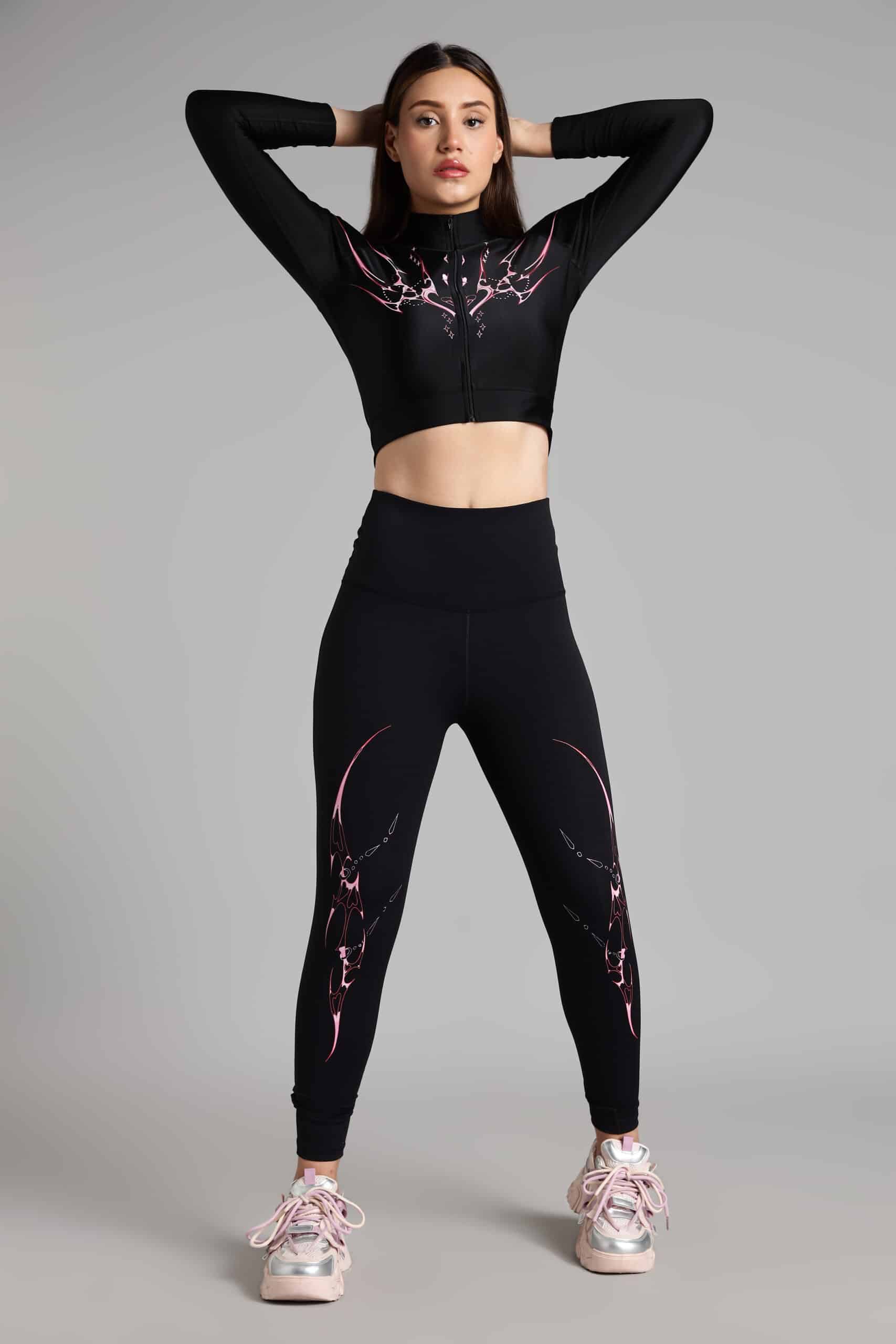 Women Blaze Cropped Compression Zipper