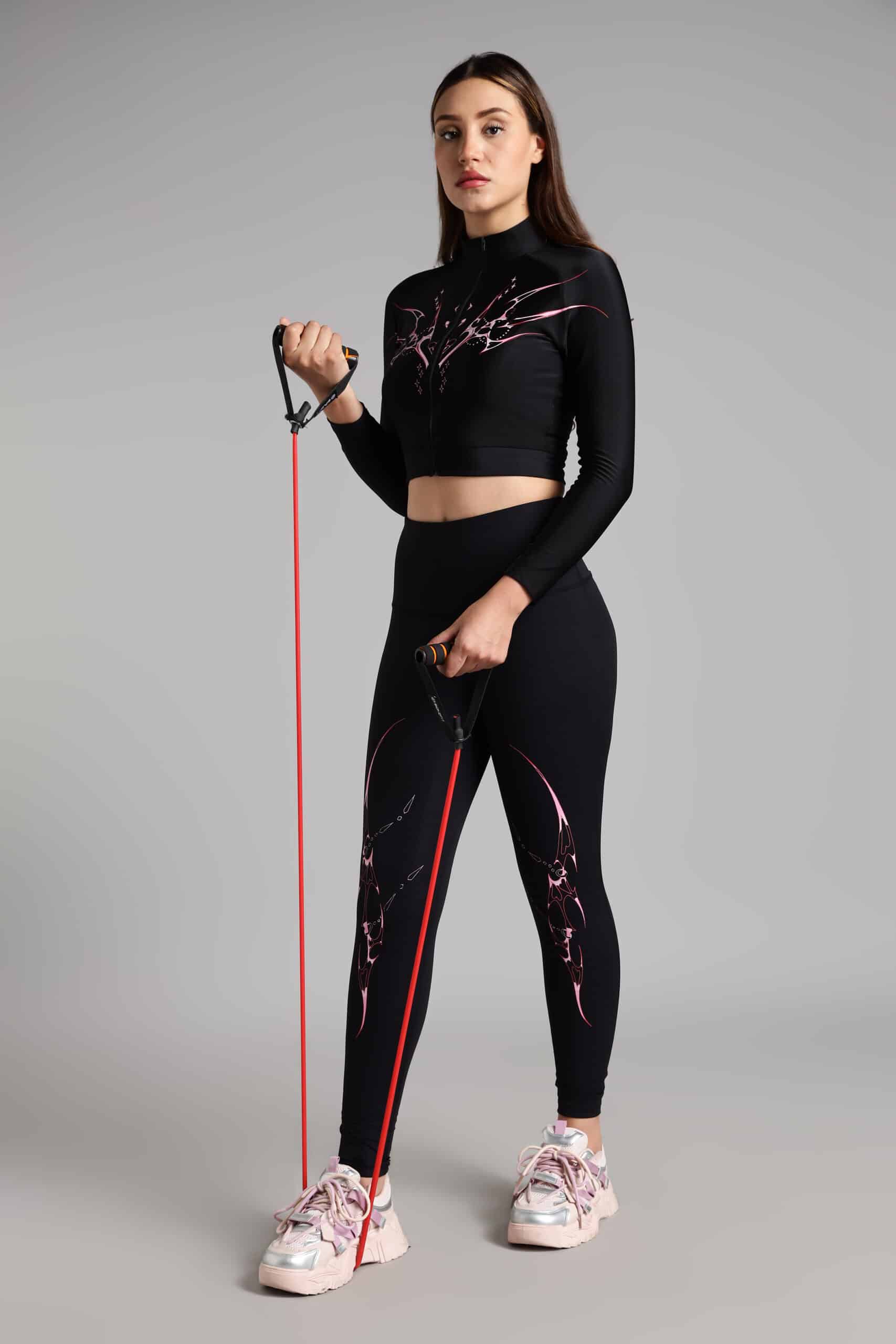 Women Blaze Cropped Compression Zipper