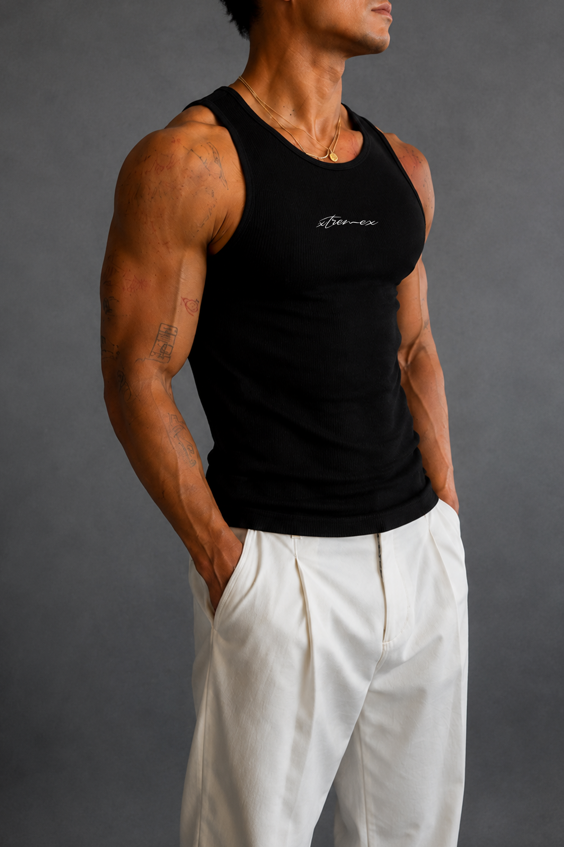 Classic Ribbed Tank - Black