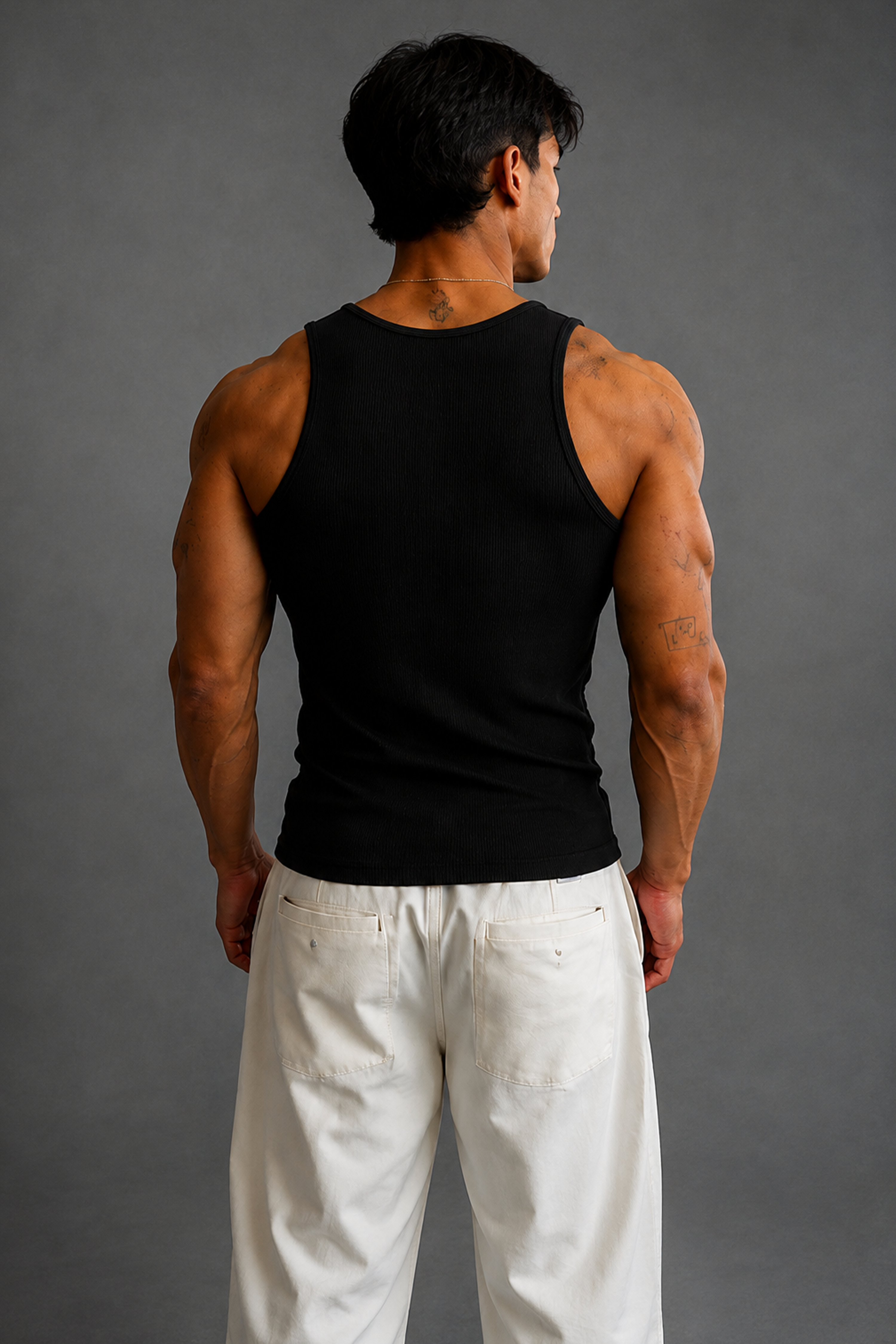 Image of Classic Ribbed Tank - Black