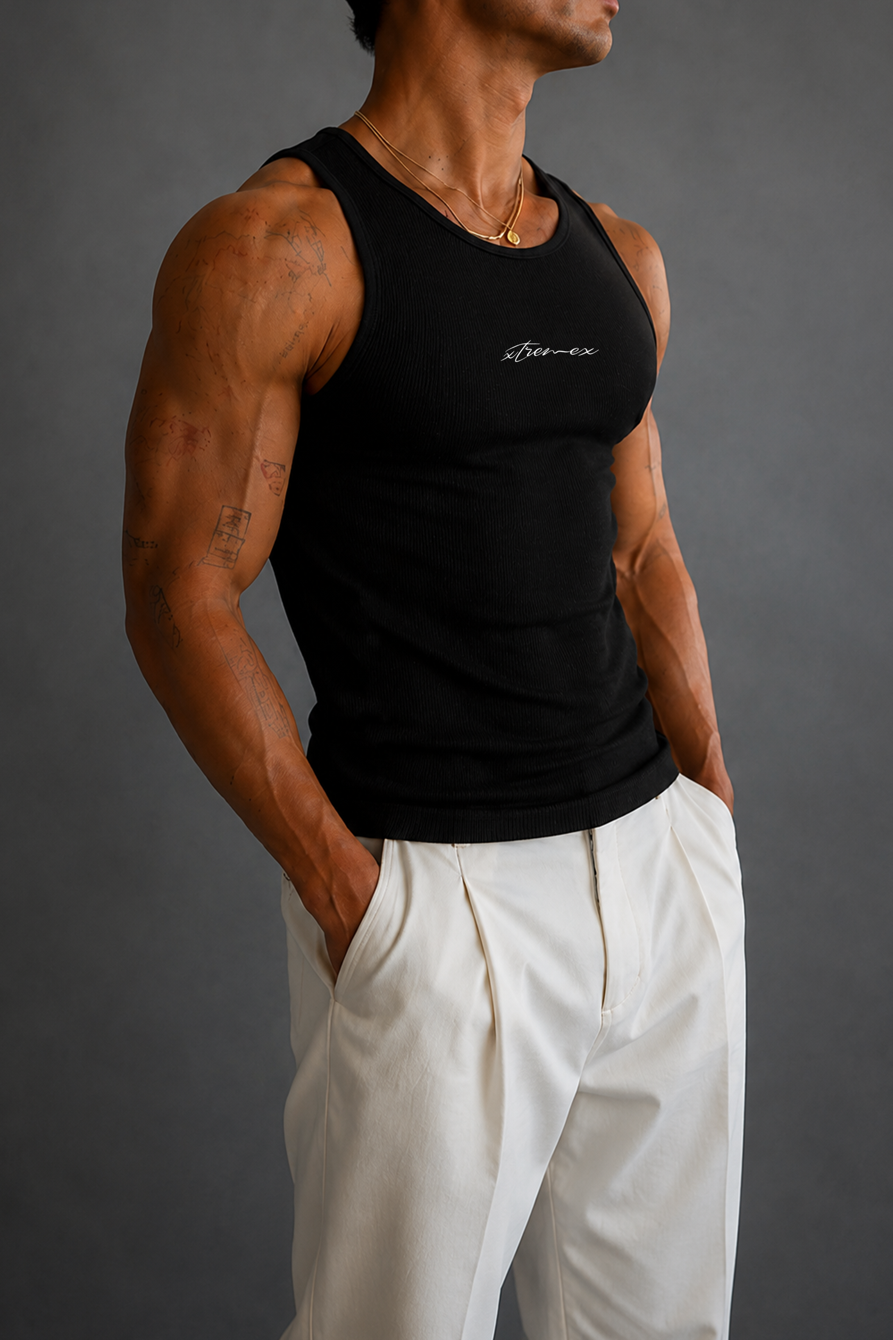 Image of Classic Ribbed Tank - Black