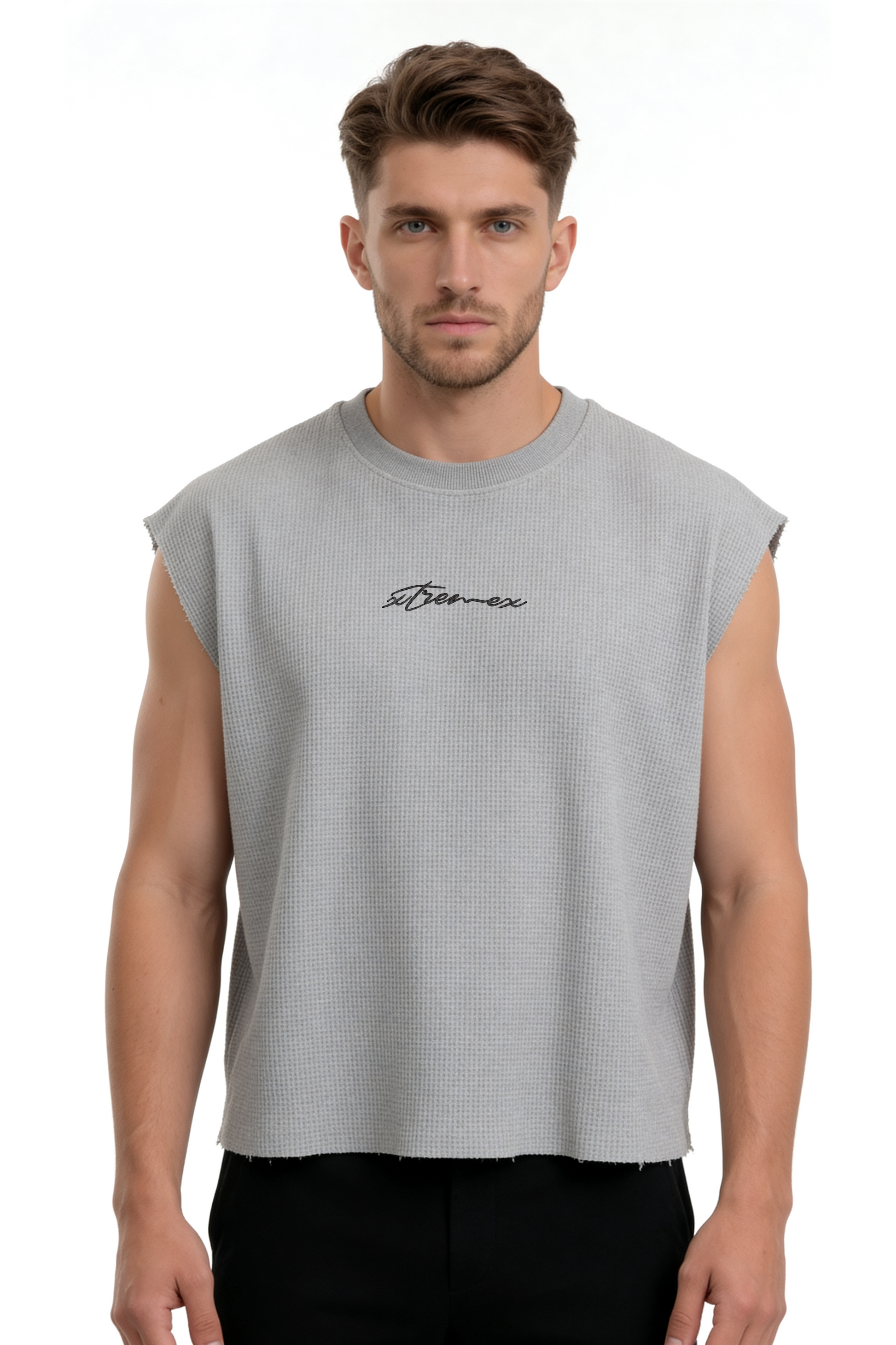 Waffle Tank - Gray