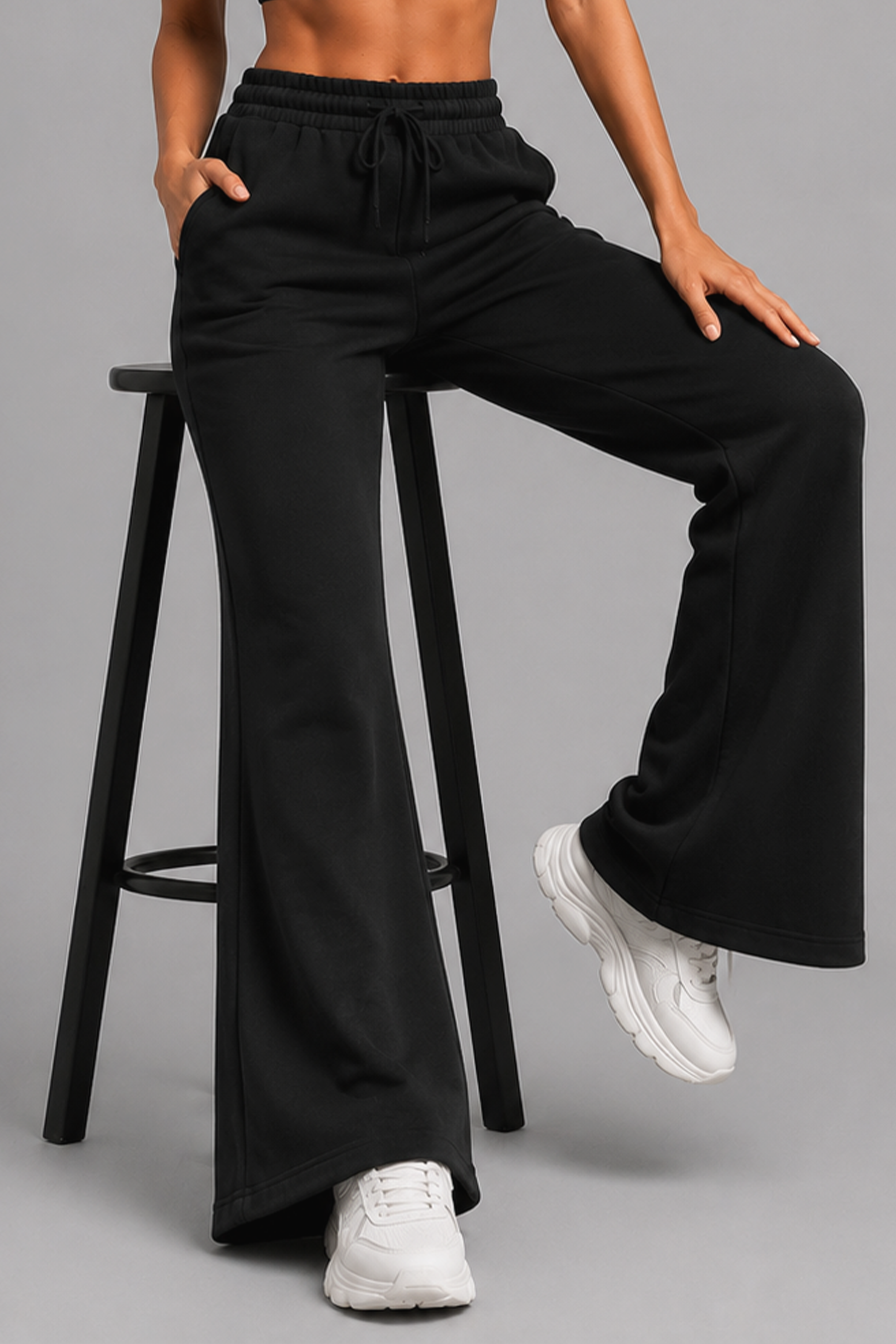 Image of Everyday Flared Pants - Black