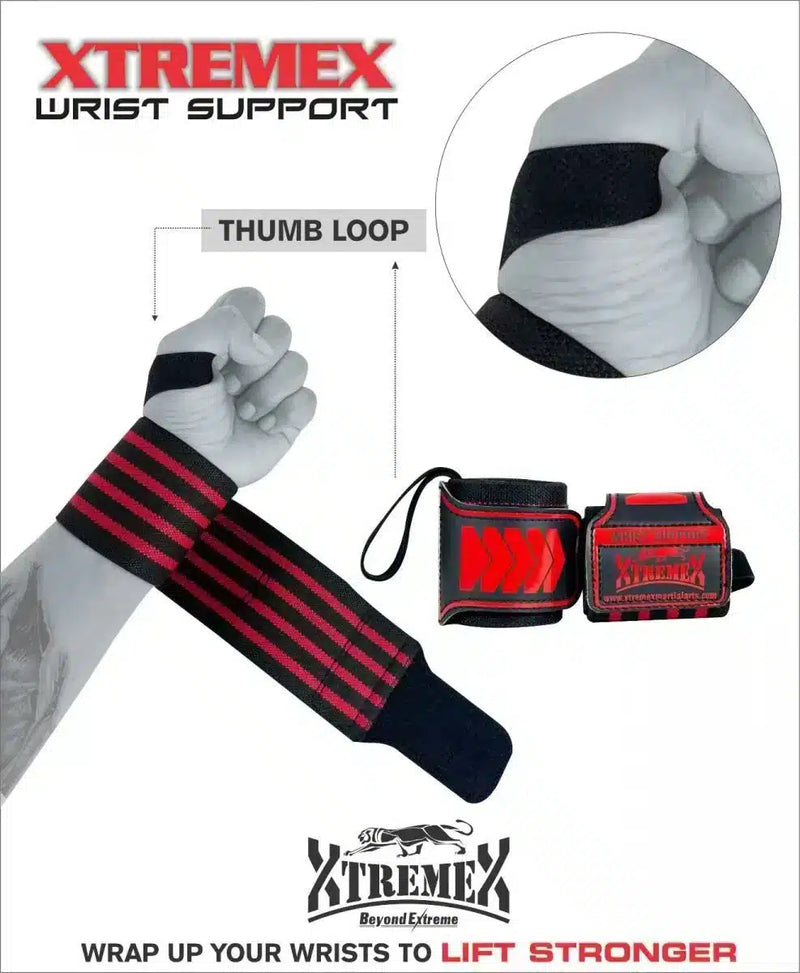XTREMEX Wrist Support Pack of 3 Pair adjustable compression wraps