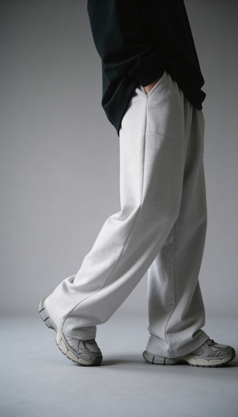 Men's  gray joggers relaxed streetwear fit ifm