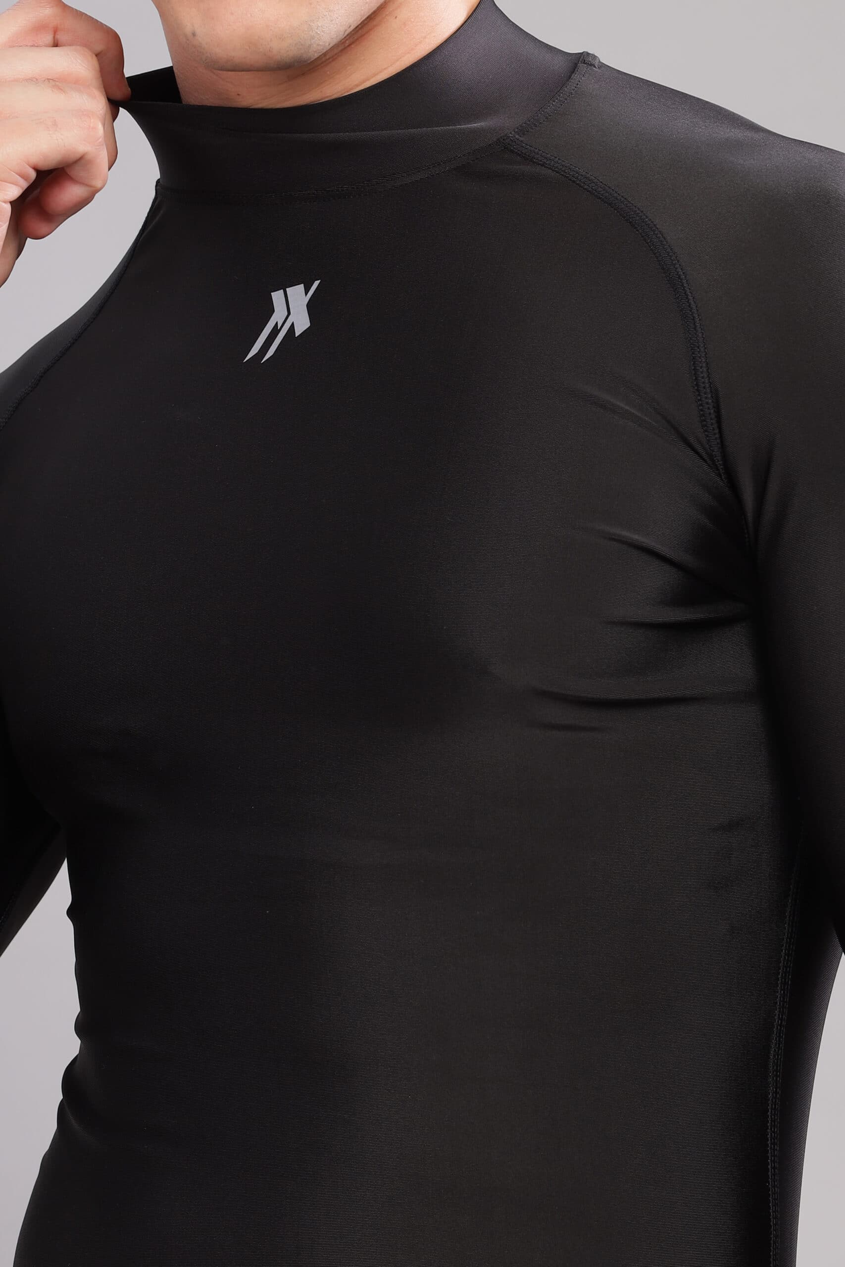 Image of High Neck Compression Tshirt Half Sleeve