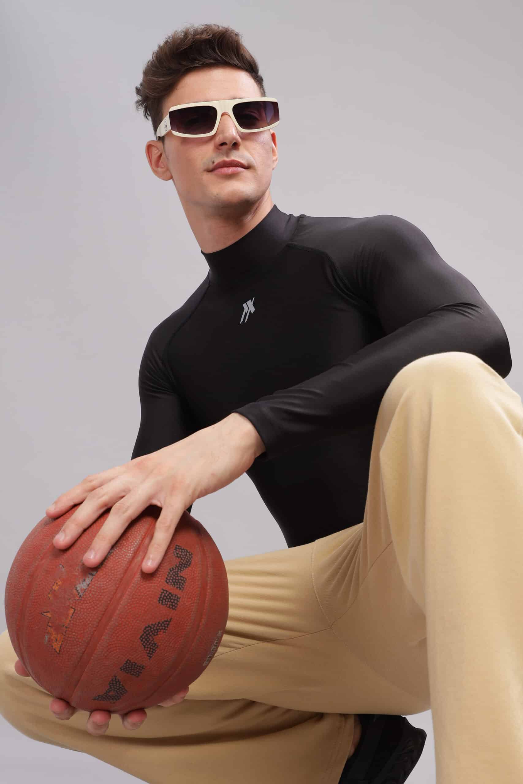 High Neck Compression Tshirt Half Sleeve