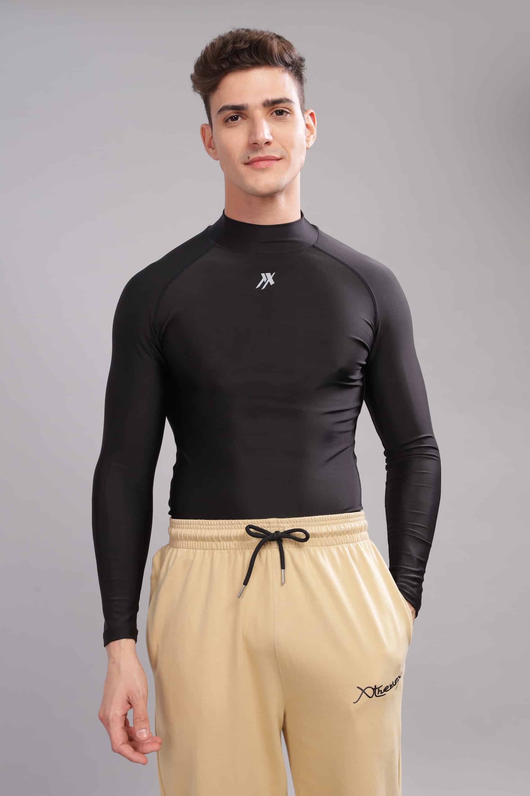 Image of High Neck Compression Tshirt Half Sleeve