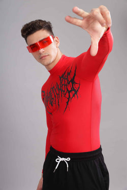 Image of Venom High Neck Compression Tshirt Full Sleeve