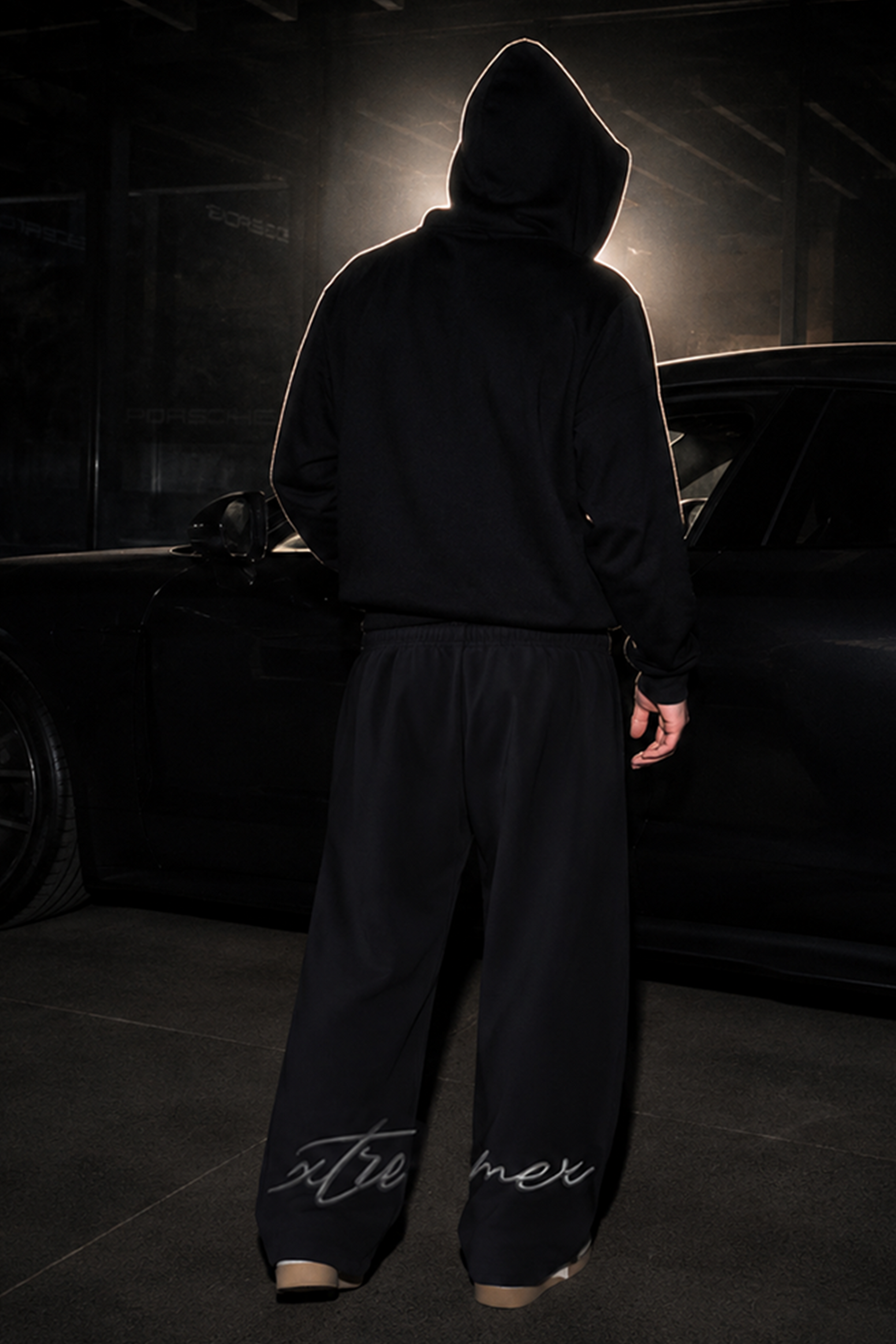 Premium black joggers with relaxed wide leg ifm