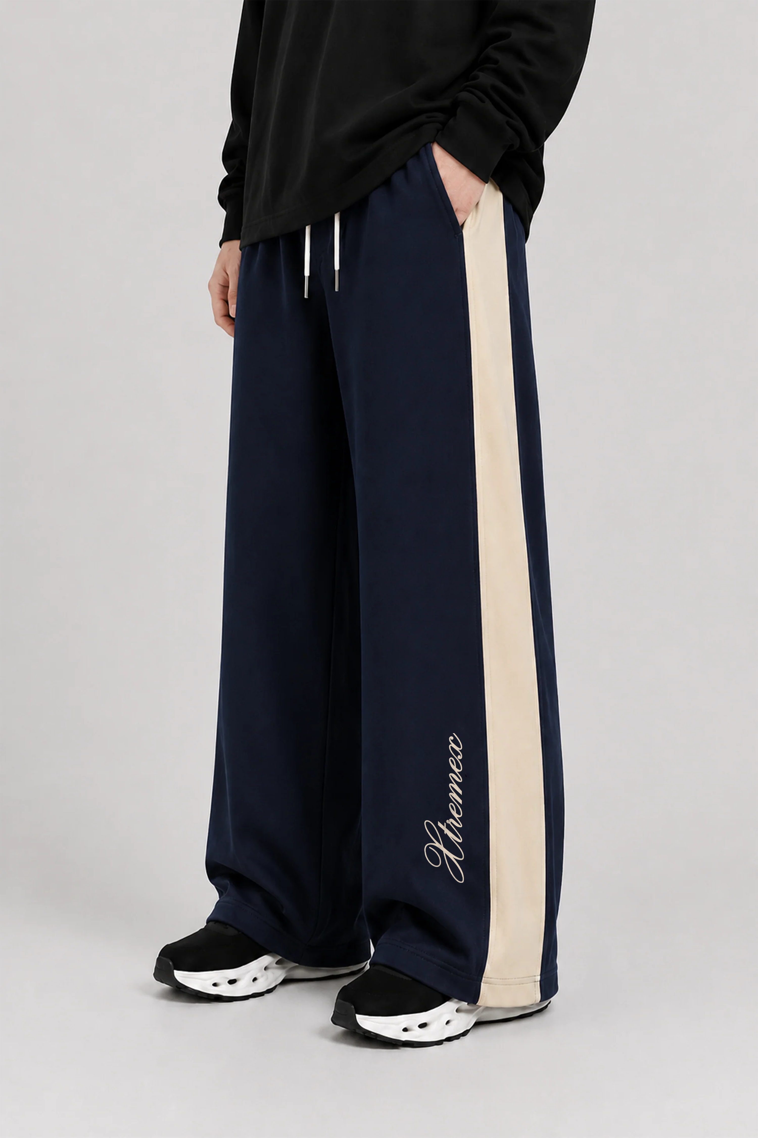 Image of Oversized joggers  with contrast stripes