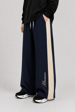 Contrast Stripe Joggers - Navy