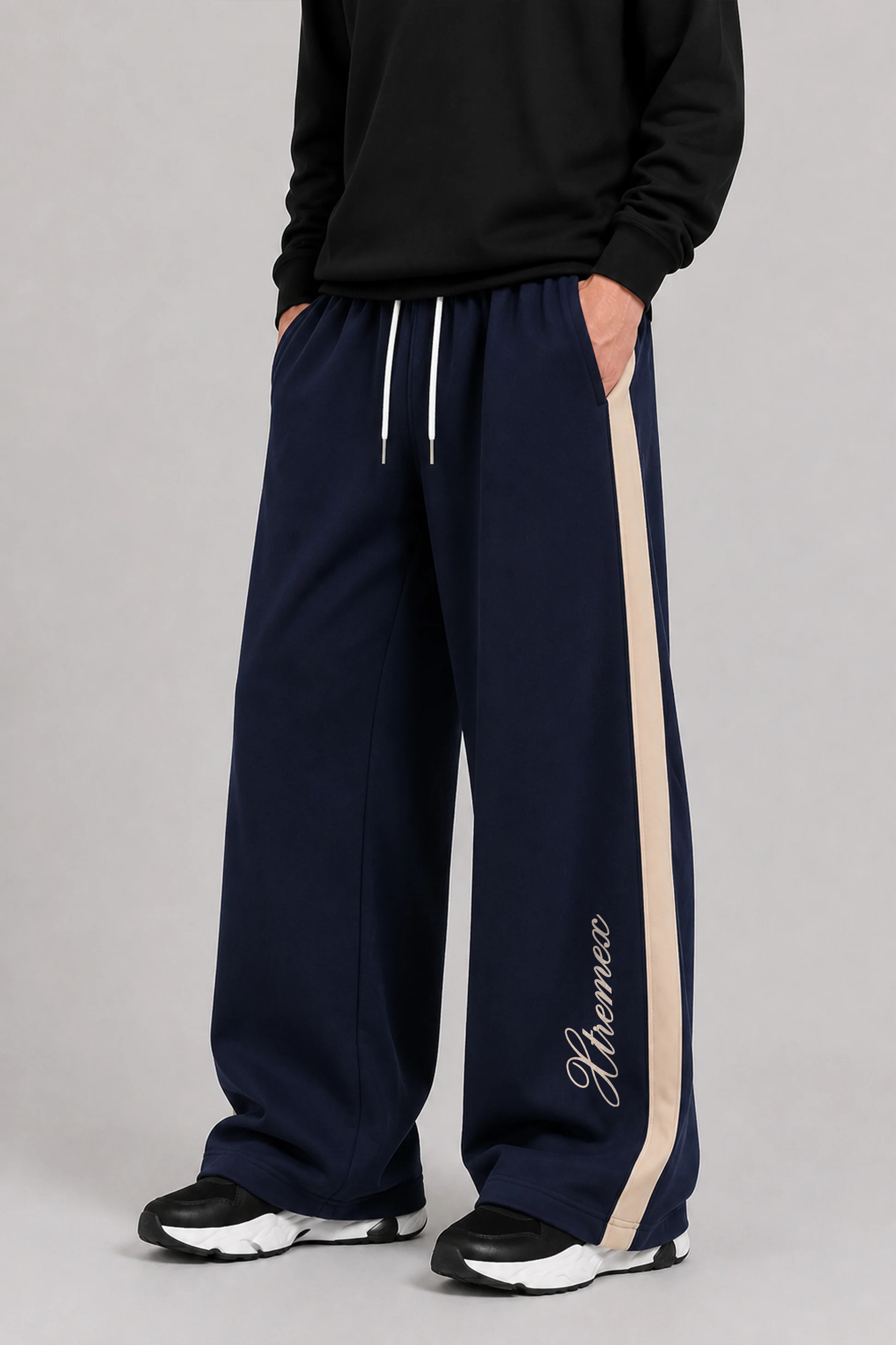 Image of Contrast stripe joggers premium streetwear essential