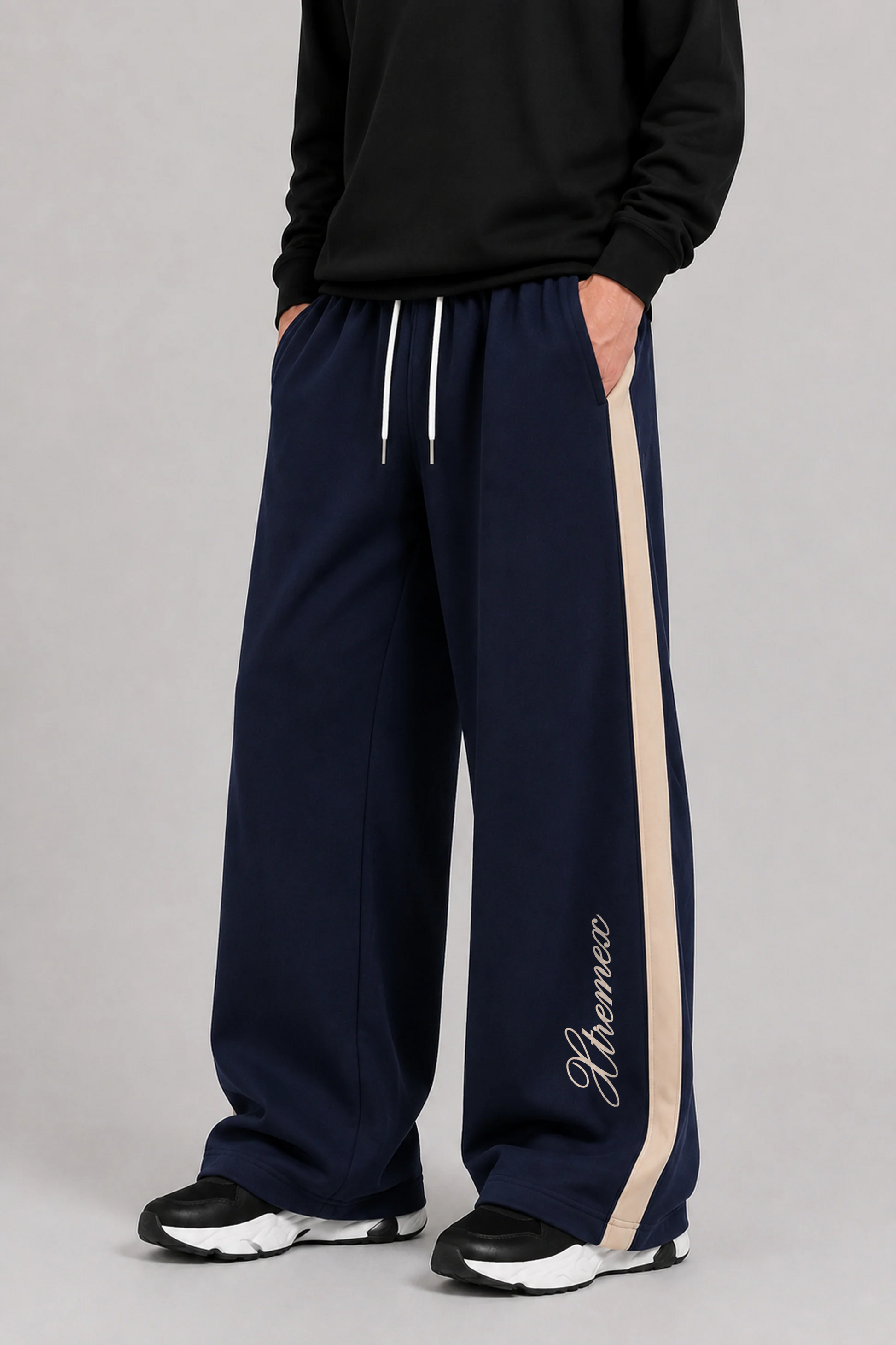 Contrast stripe joggers premium streetwear essential