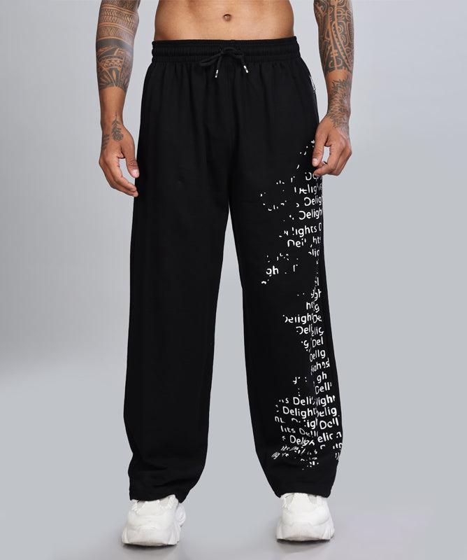 Cloudlight Black unisex joggers front view premium cotton