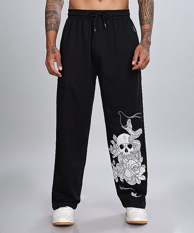 SnakeBloom premium cotton unisex joggers with comfort
