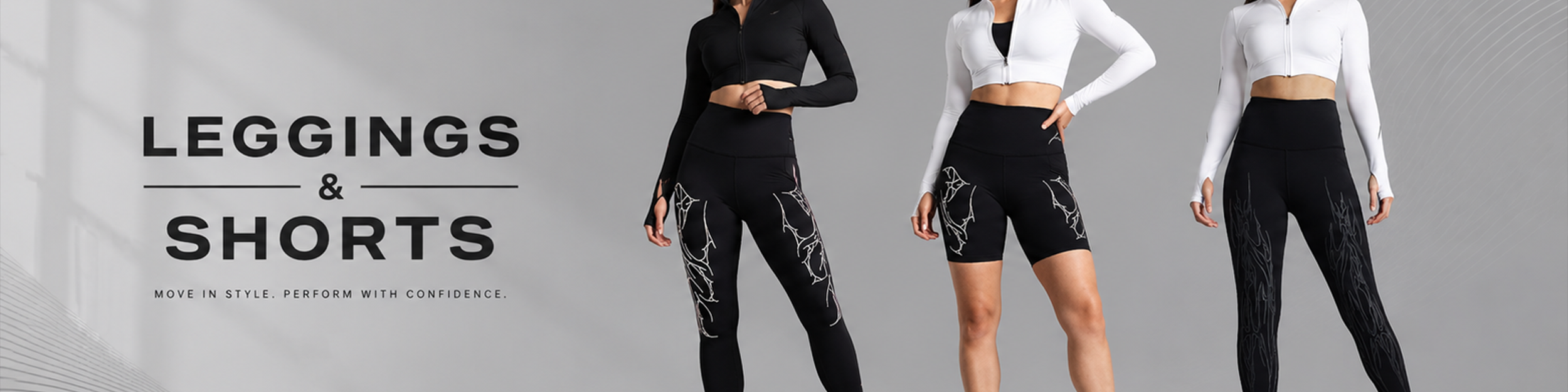 Women's leggings and shorts for active performance wear