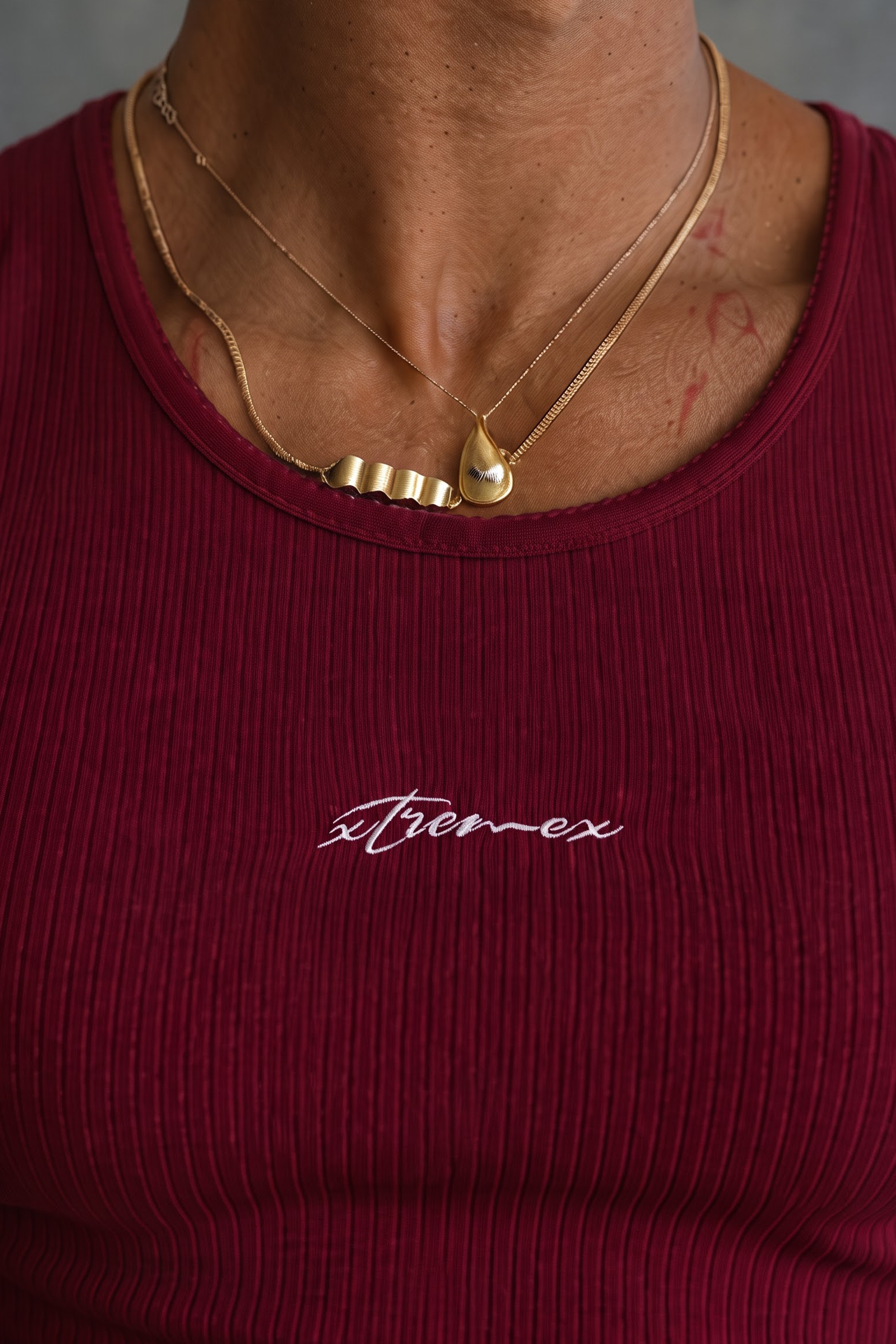 Image of Classic Ribbed Tank - Maroon