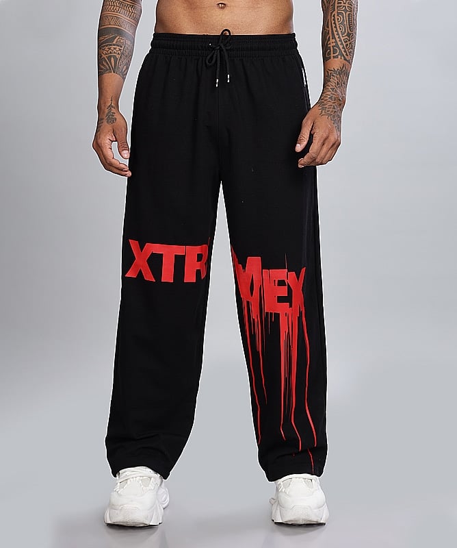 Blood drip graphic premium cotton unisex joggers black