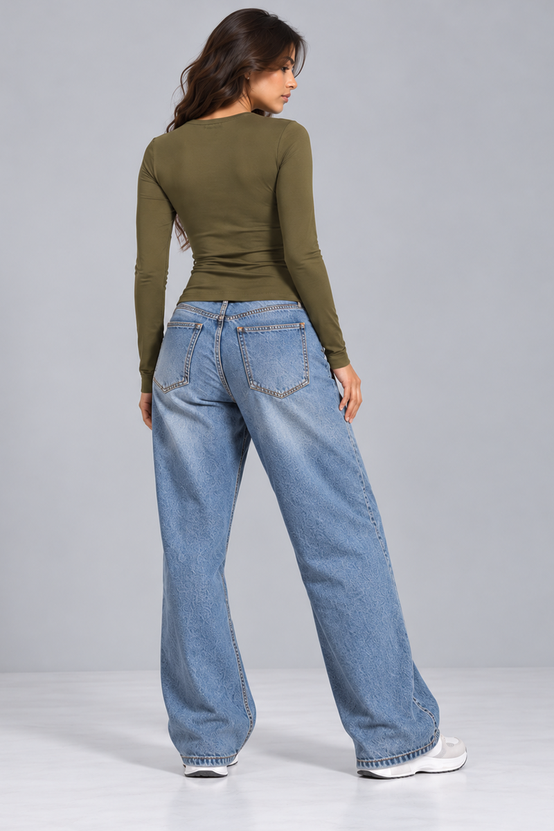 Everyday Slim Fit Top – Olive
