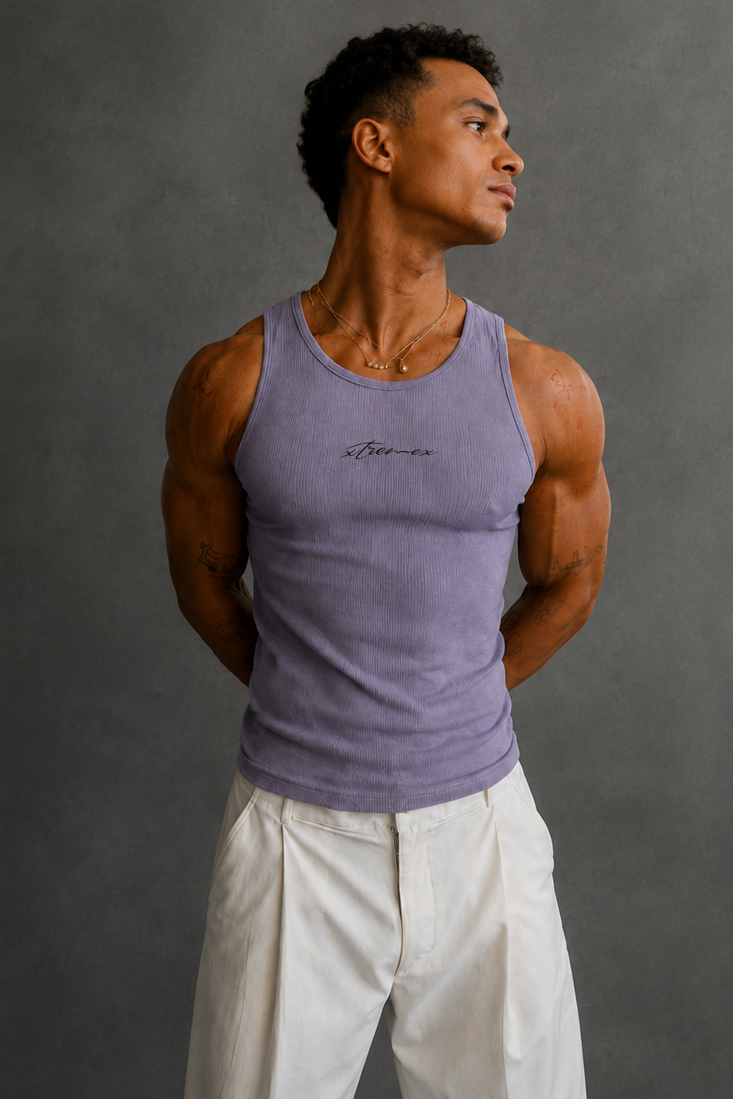 Image of Classic Ribbed Tank - Purple