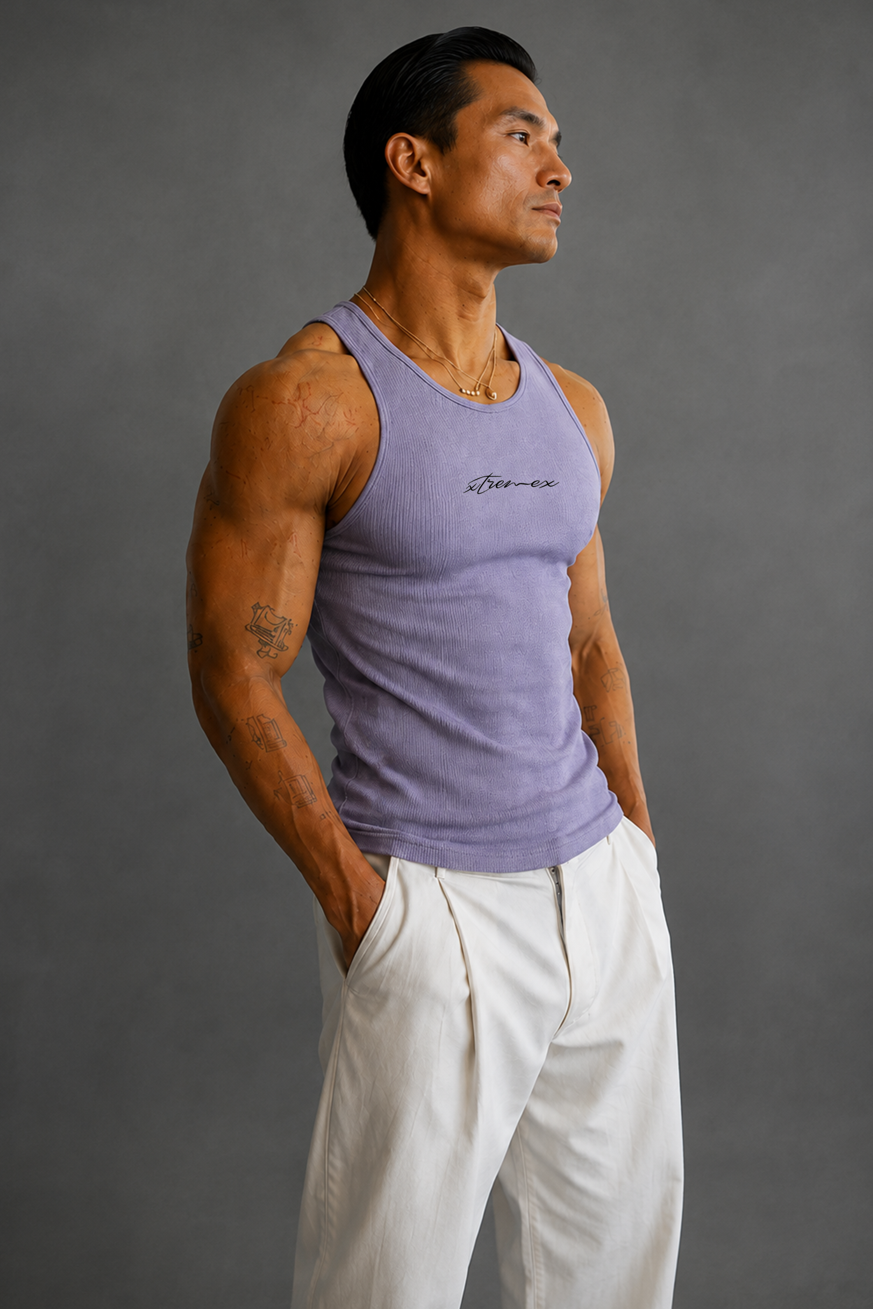 Image of Classic Ribbed Tank - Purple