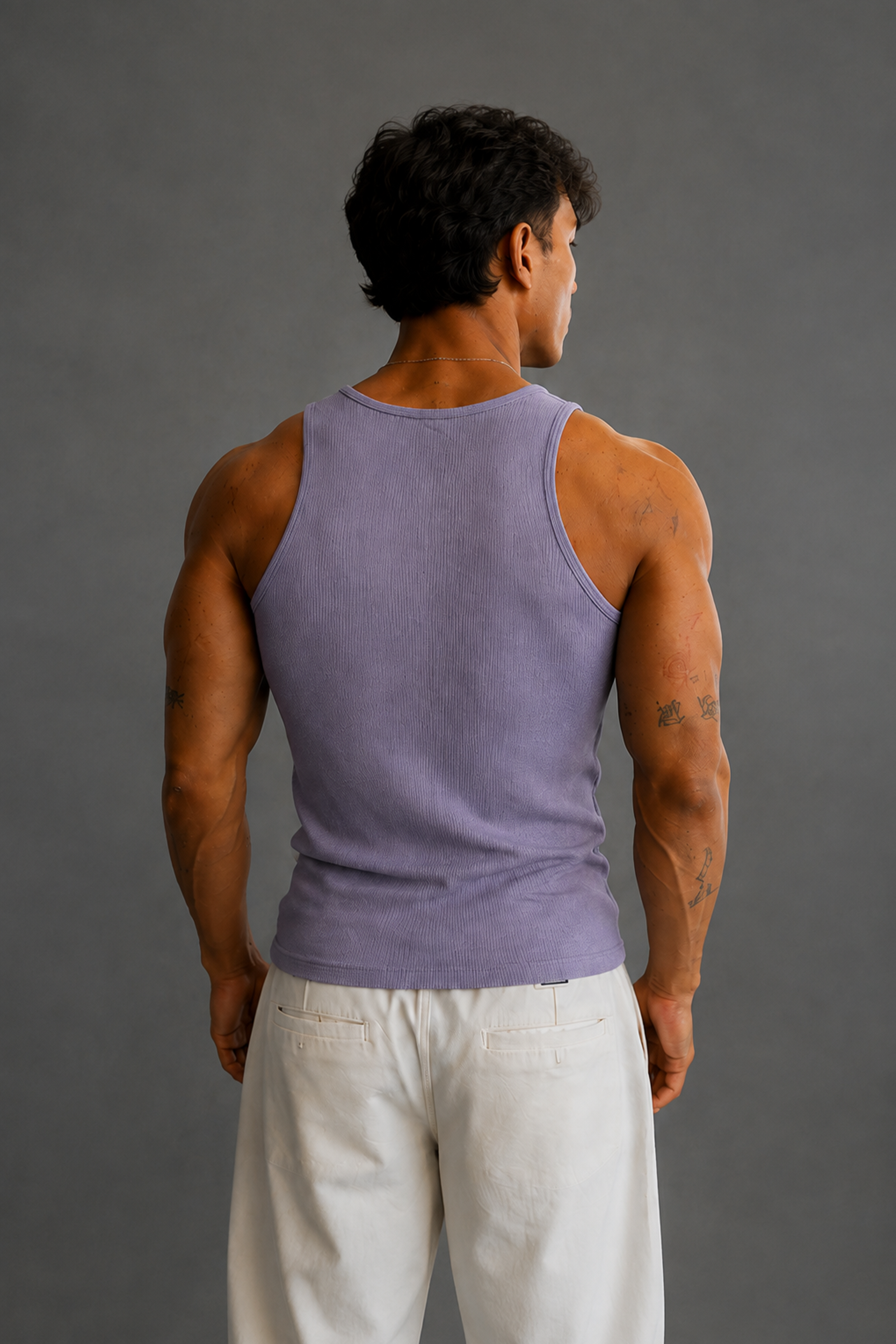 Image of Classic Ribbed Tank - Purple