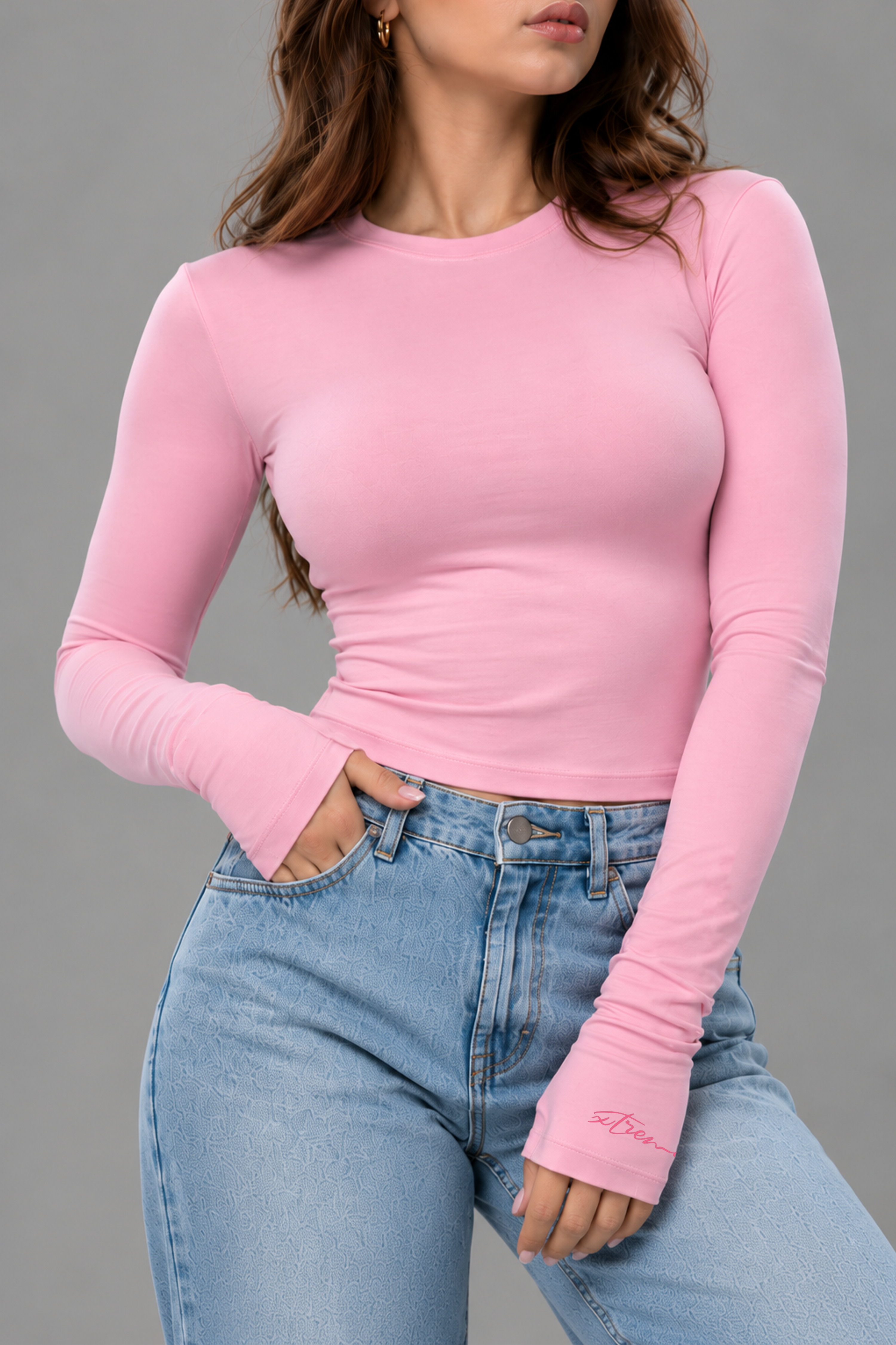 Image of Everyday Slim Fit Top – Baby Pink
